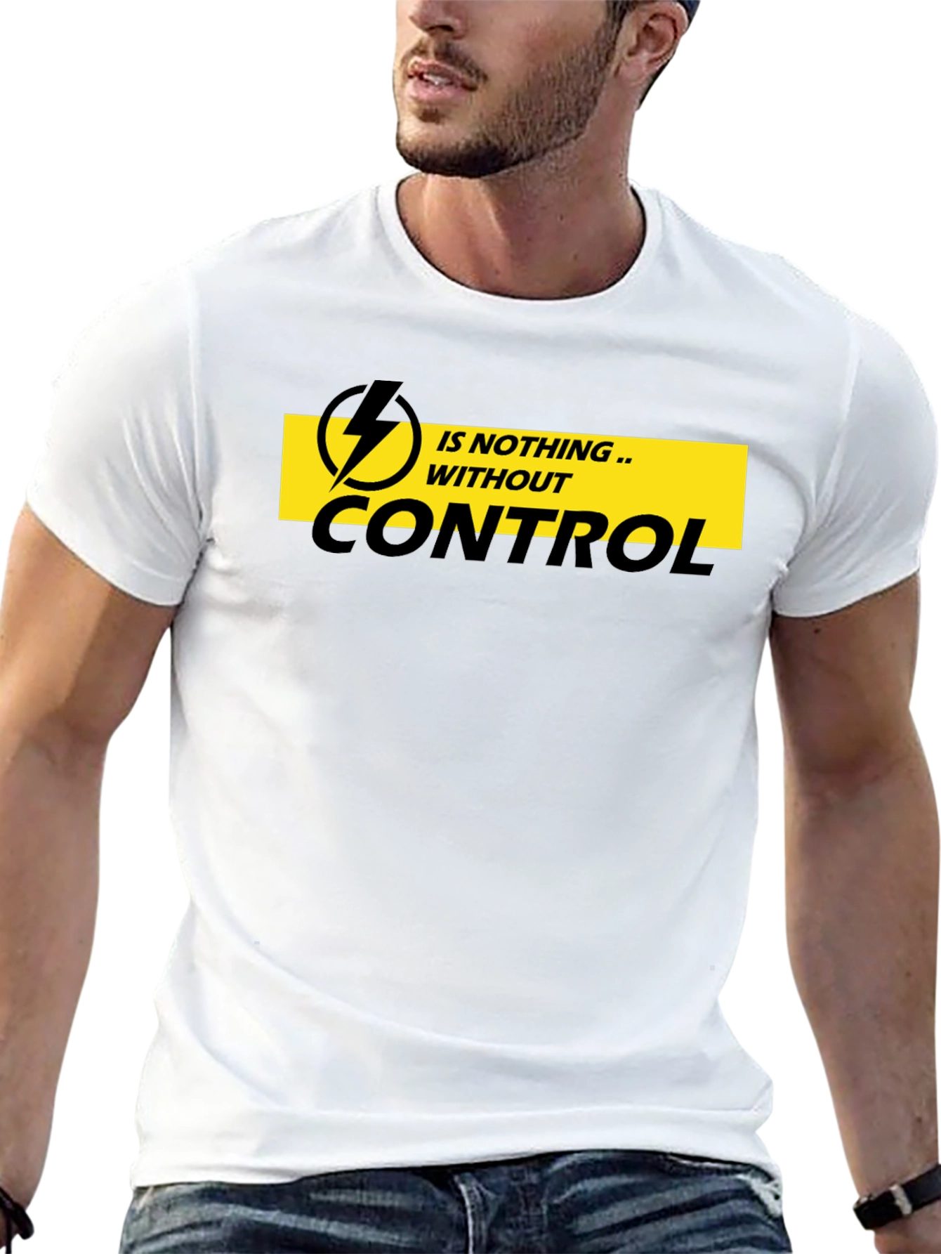 Control T-Shirt - Mens Black Graphic Tee