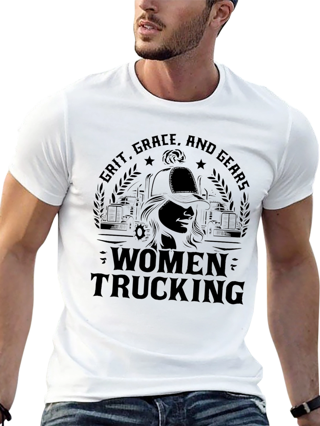 Women Trucking T-Shirt - Grit Grace and Gears