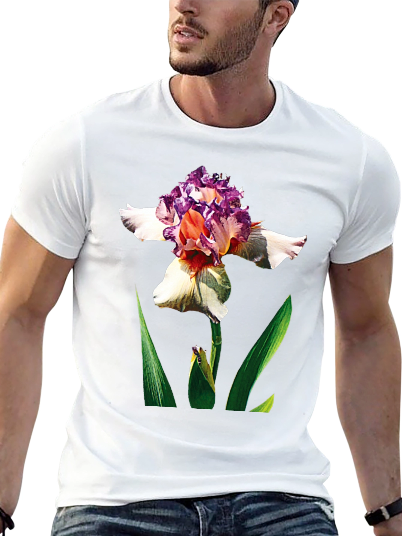 Floral Graphic Black Tee