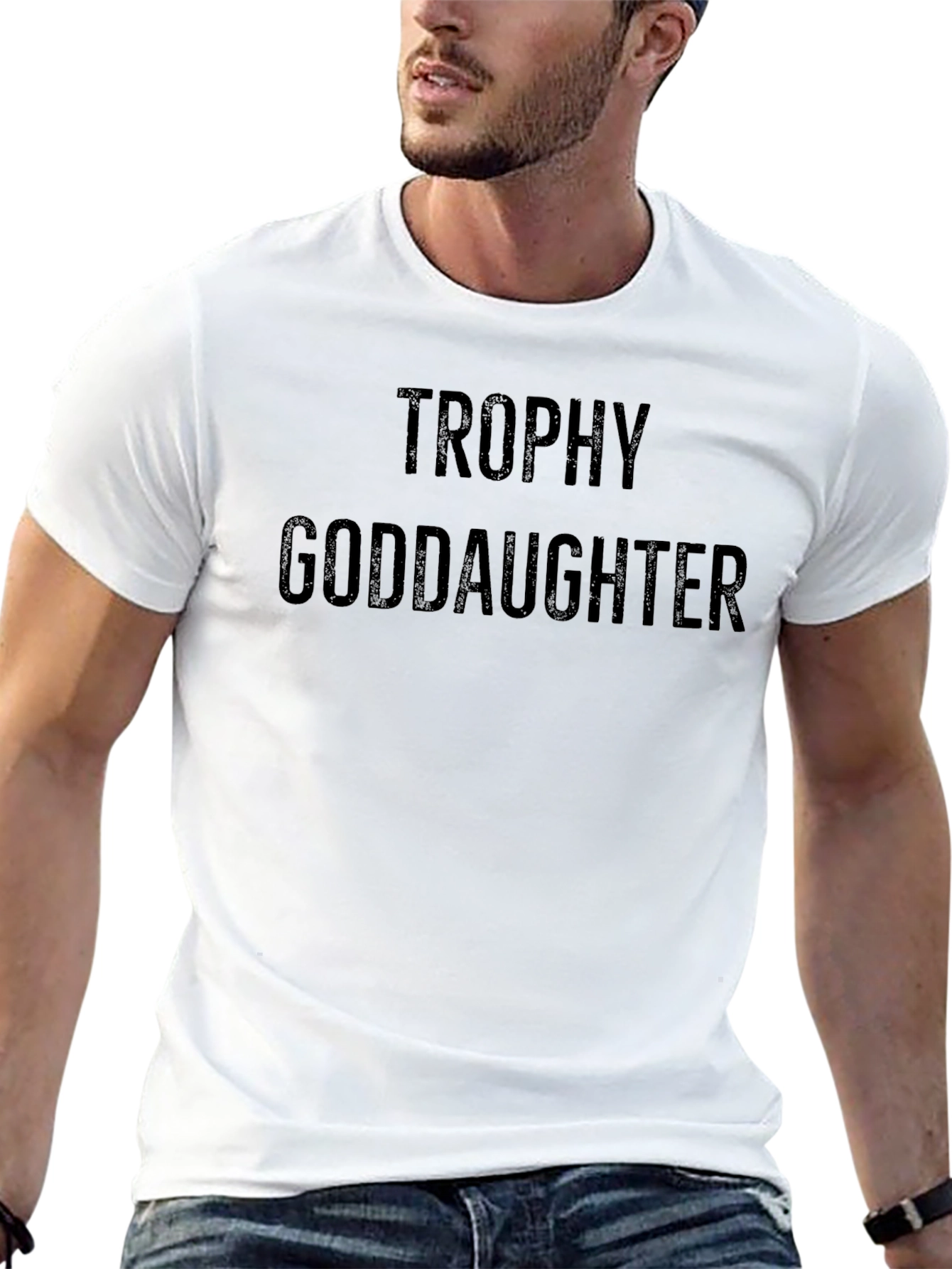 Trophy Goddaughter Black Graphic T-Shirt