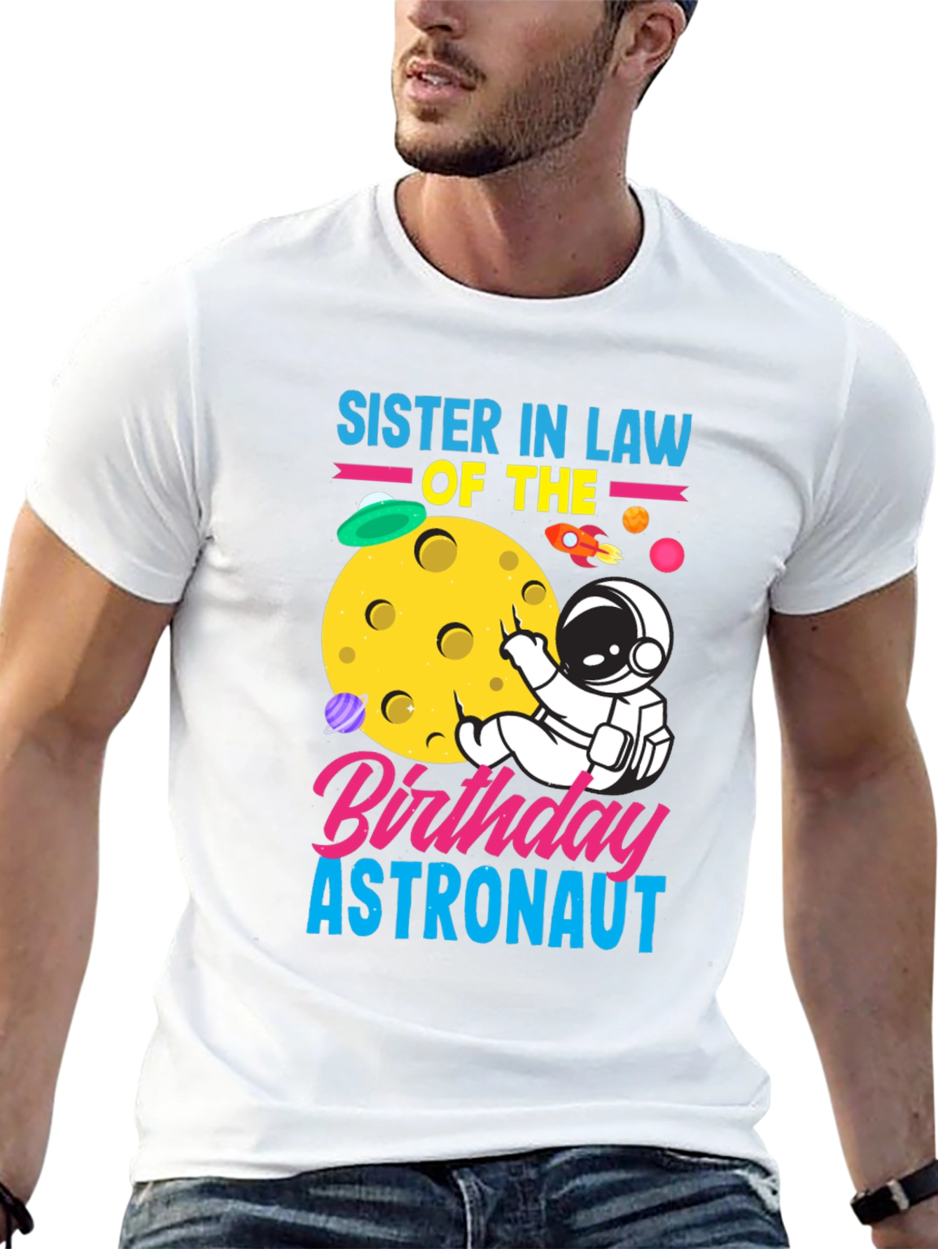 Sister In Law Birthday Astronaut Graphic Tee