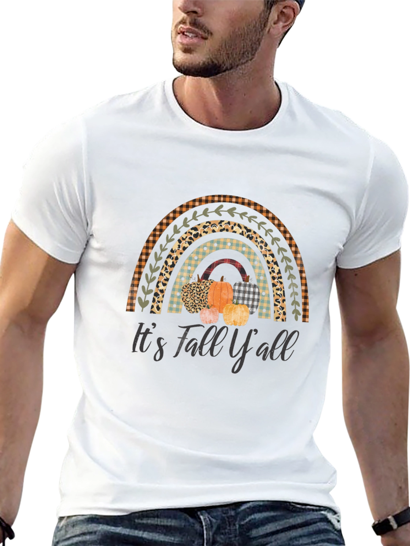 Its Fall Yall Rainbow Pumpkin T-Shirt