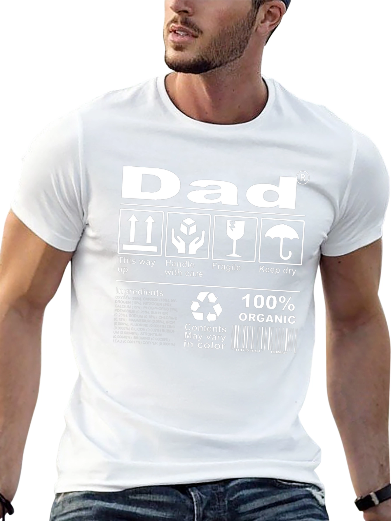 Dad 100% Organic Funny T-Shirt