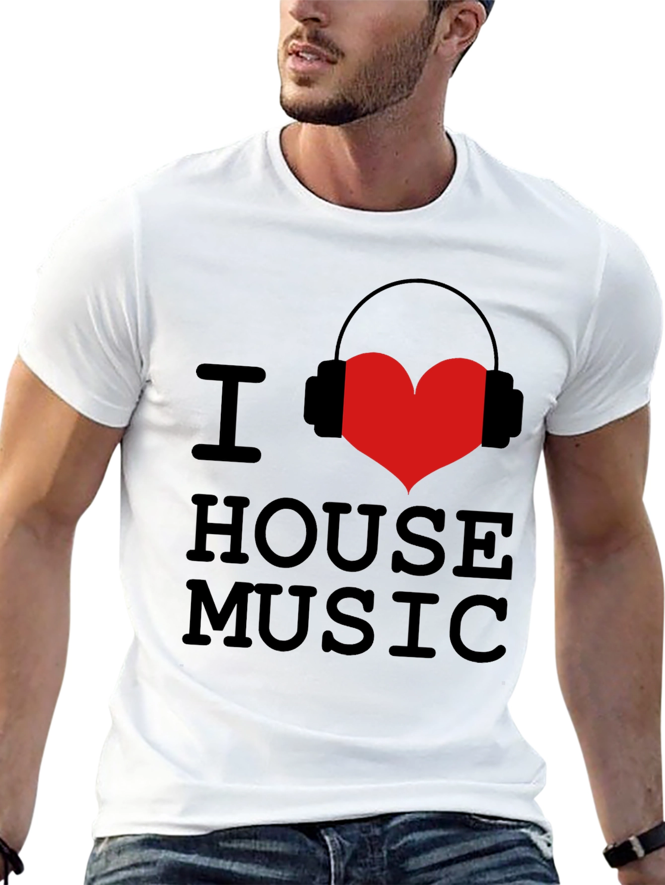 I Love House Music Graphic Tee