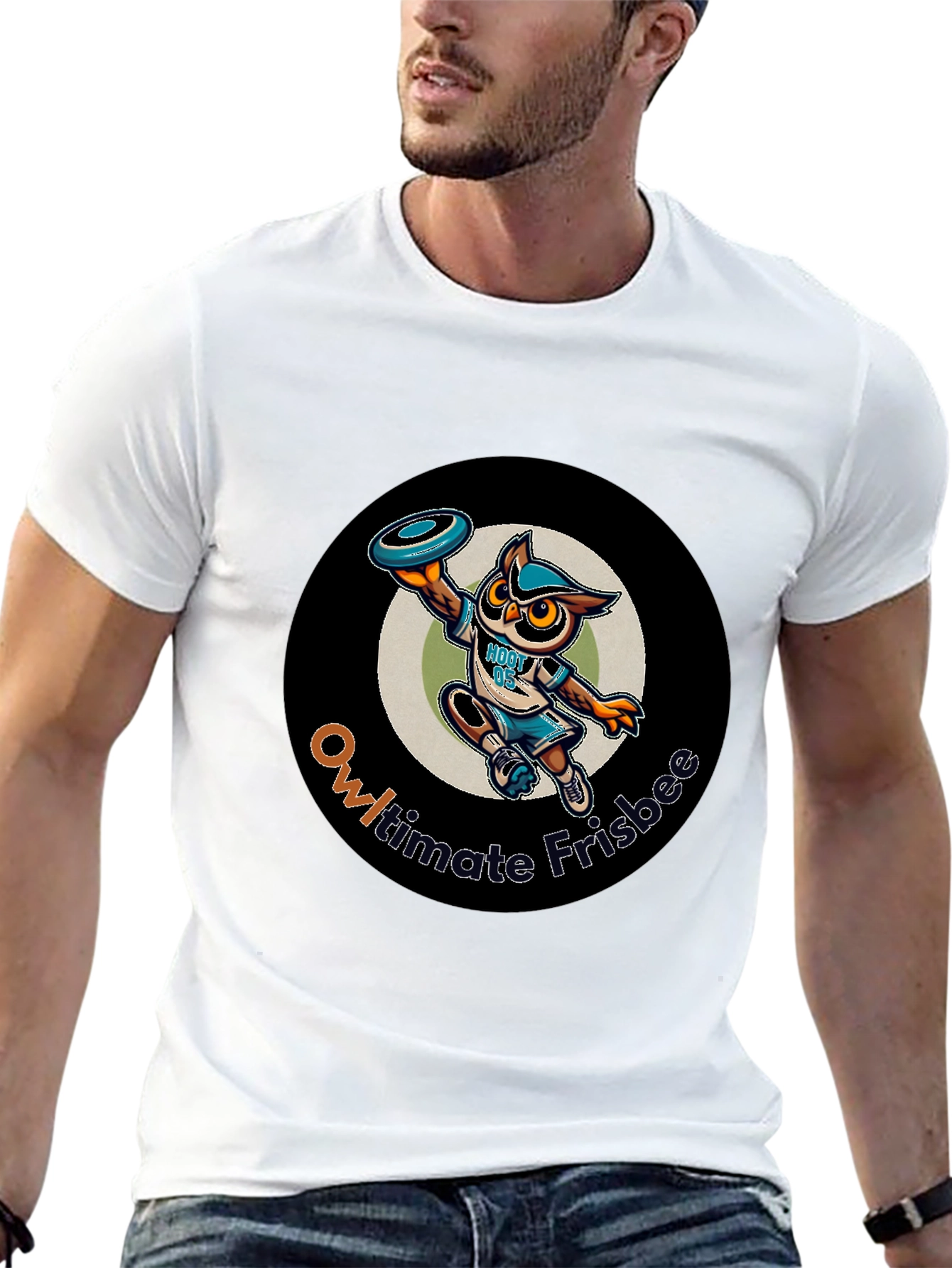 Owl-timate Frisbee Graphic T-Shirt