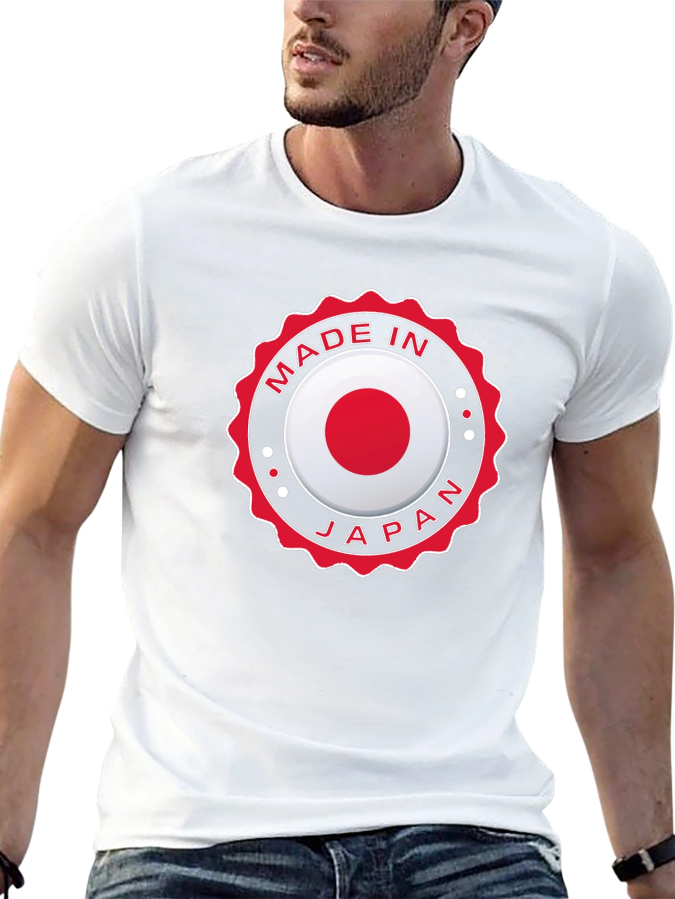 Made in Japan T-Shirt - Japanese Flag Design