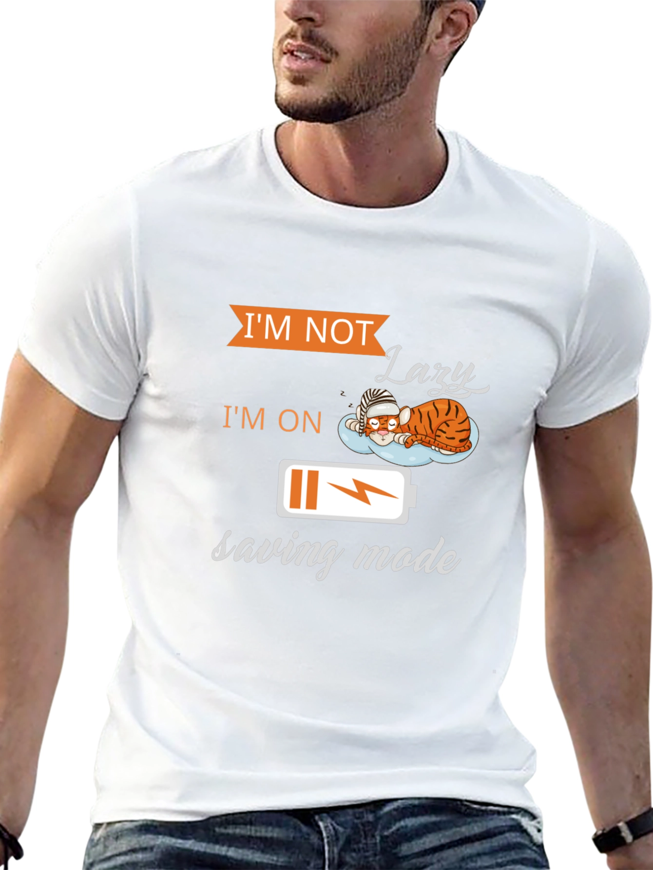 Lazy Saving Mode T-Shirt - Funny Graphic Tee