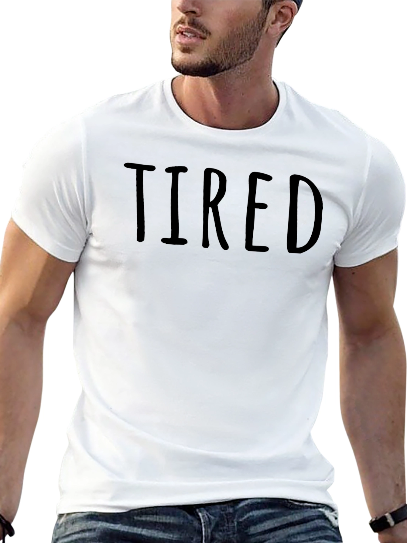 Tired Graphic Tee - Casual Cotton T-Shirt