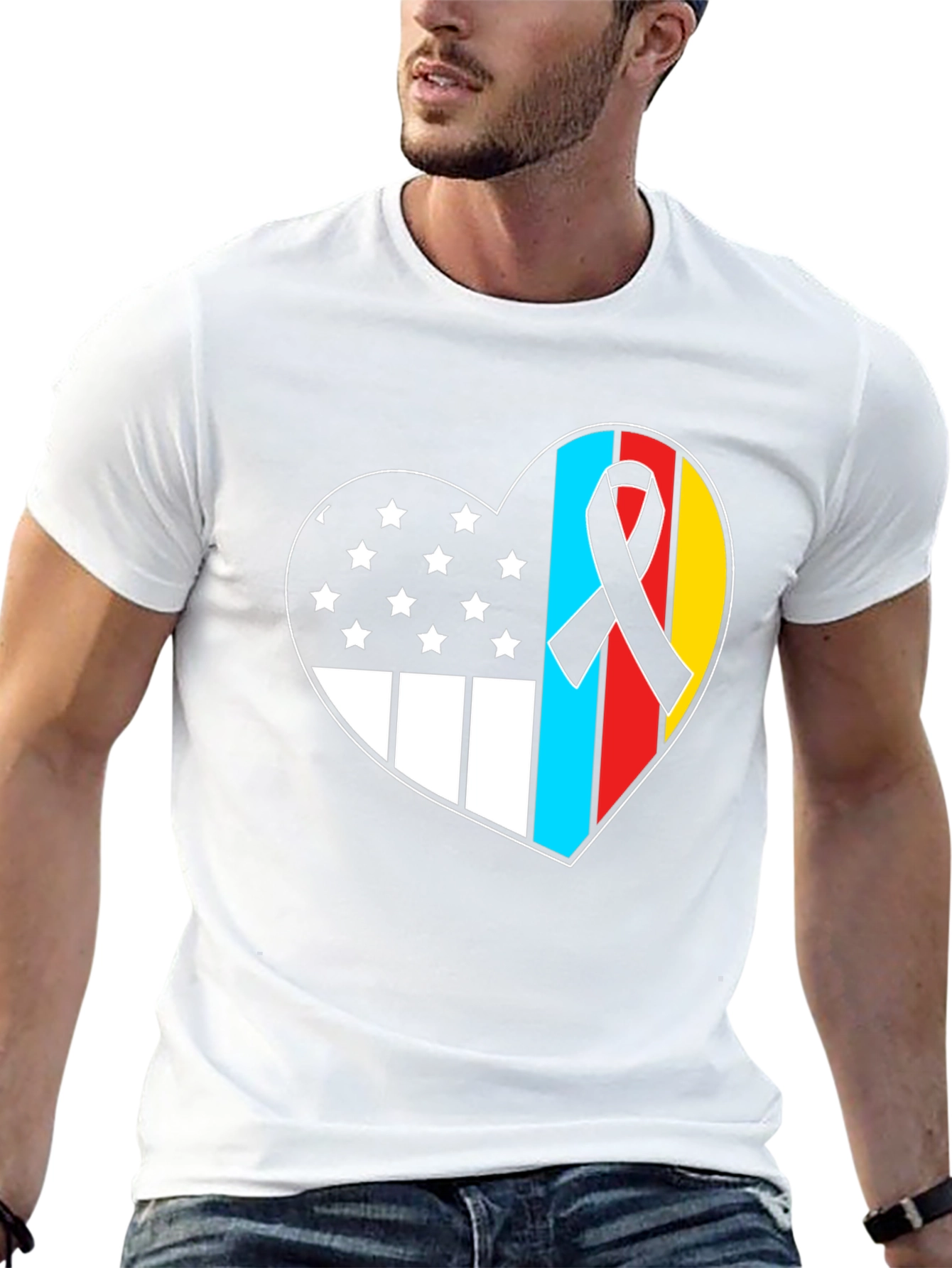 Heart Flag Patriotic T-Shirt