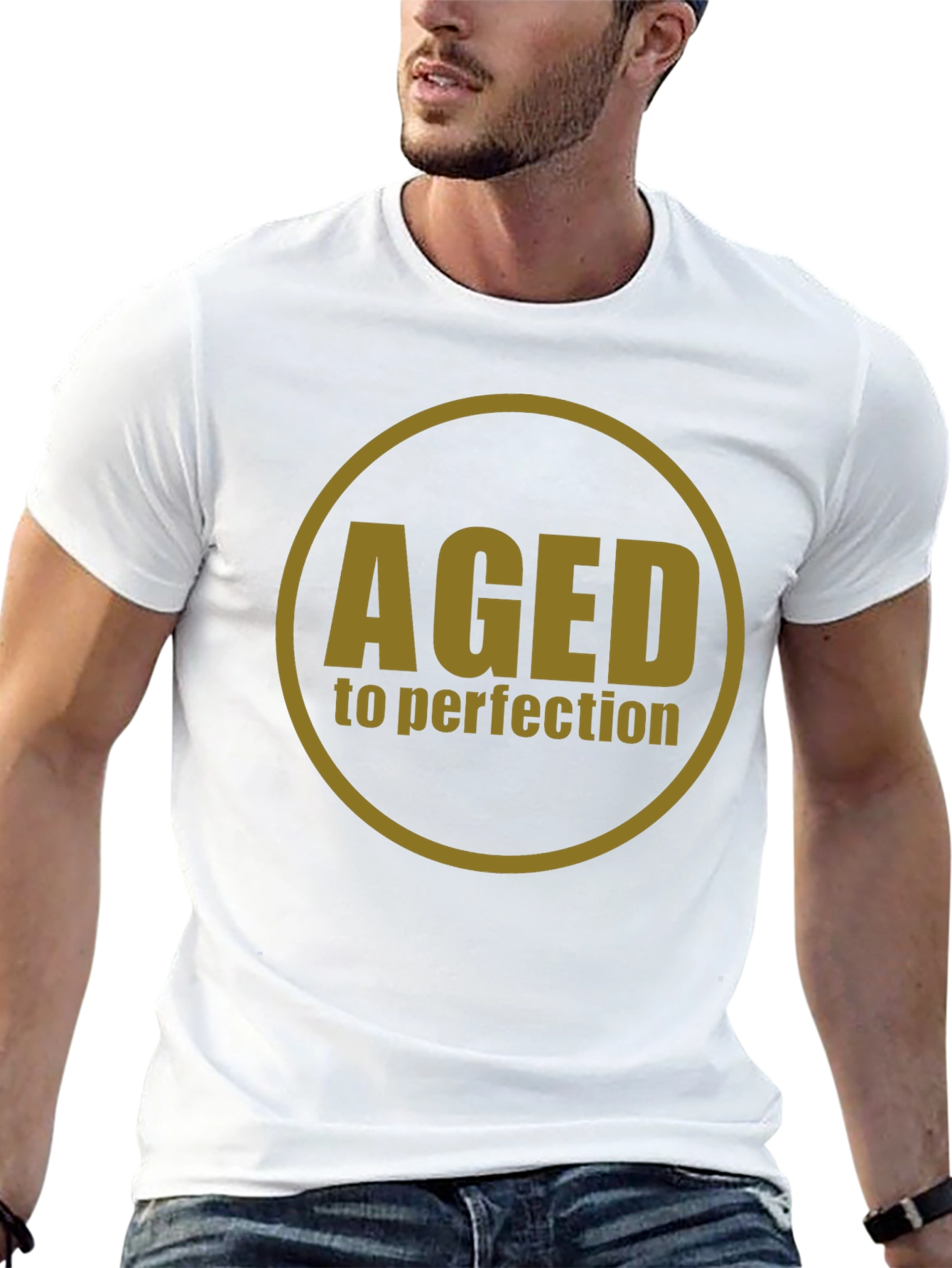 Aged to Perfection Black Graphic Tee