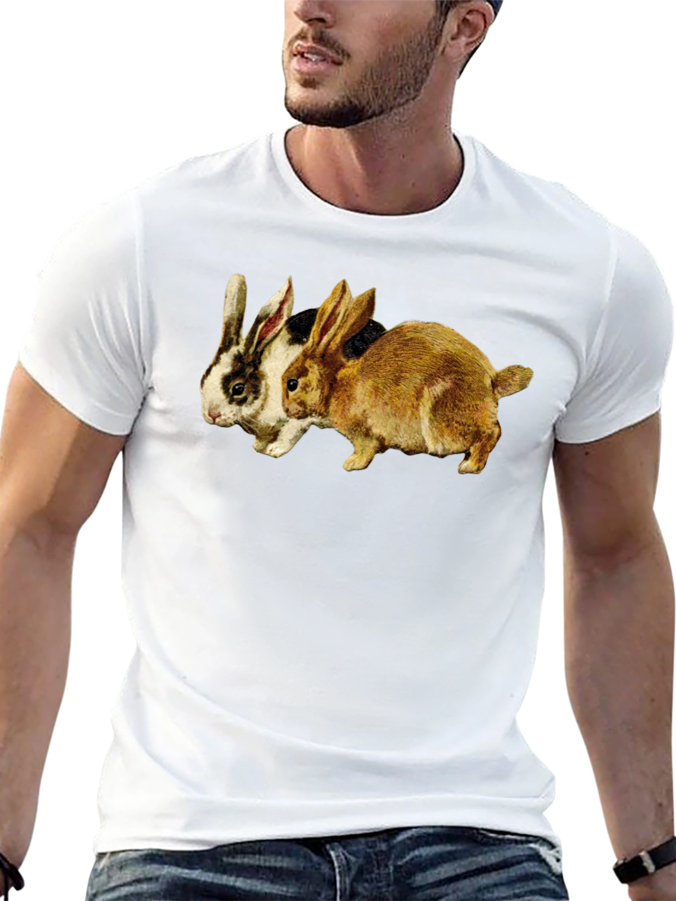 Rabbits Graphic Tee - Classic Black T-Shirt