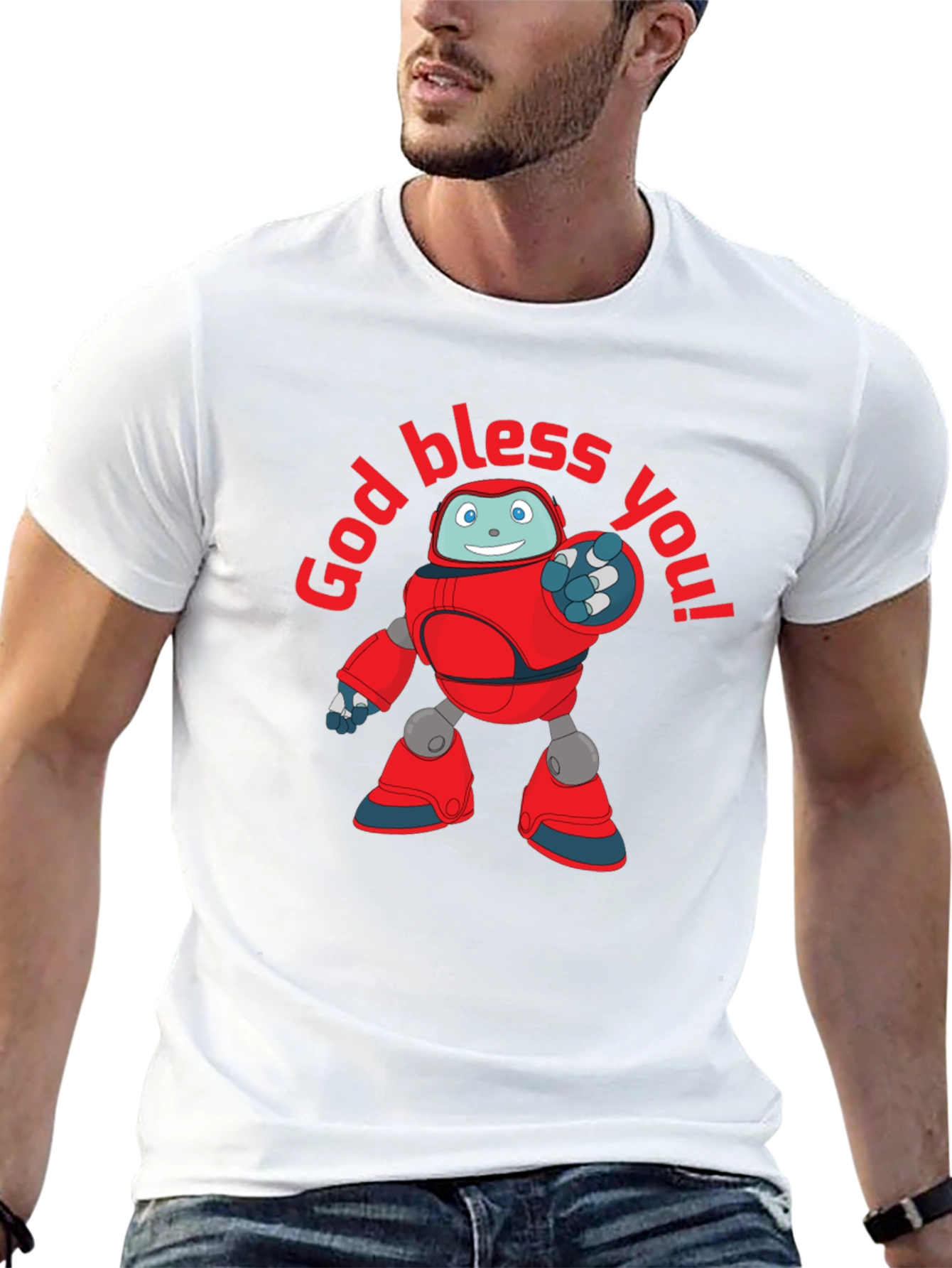 God Bless You Robot T-Shirt