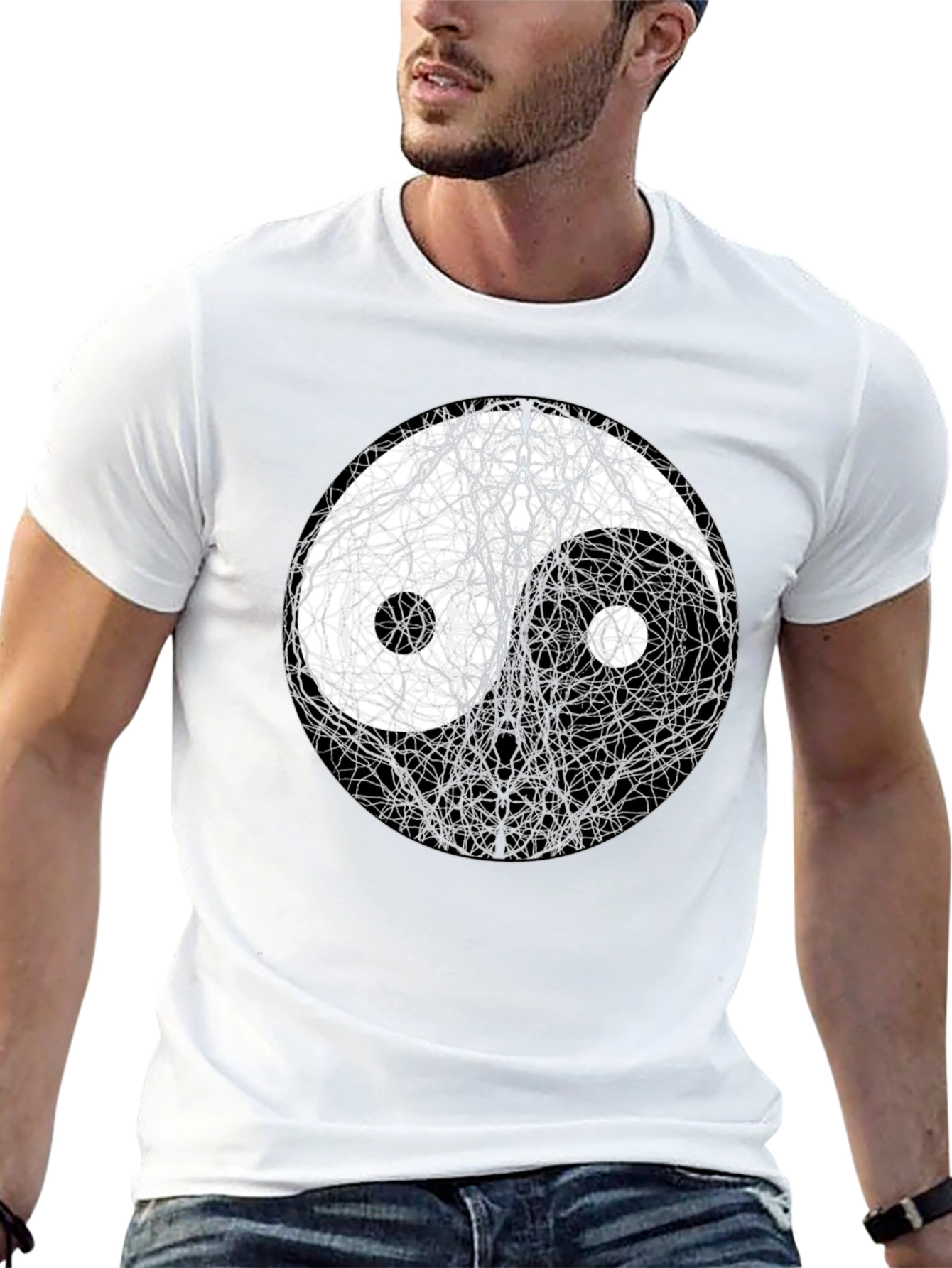 Yin Yang Tree Black T-Shirt