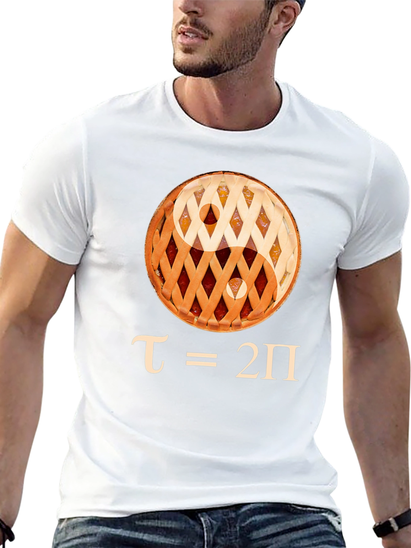 Yin Yang Pie Tau Math Black T-Shirt