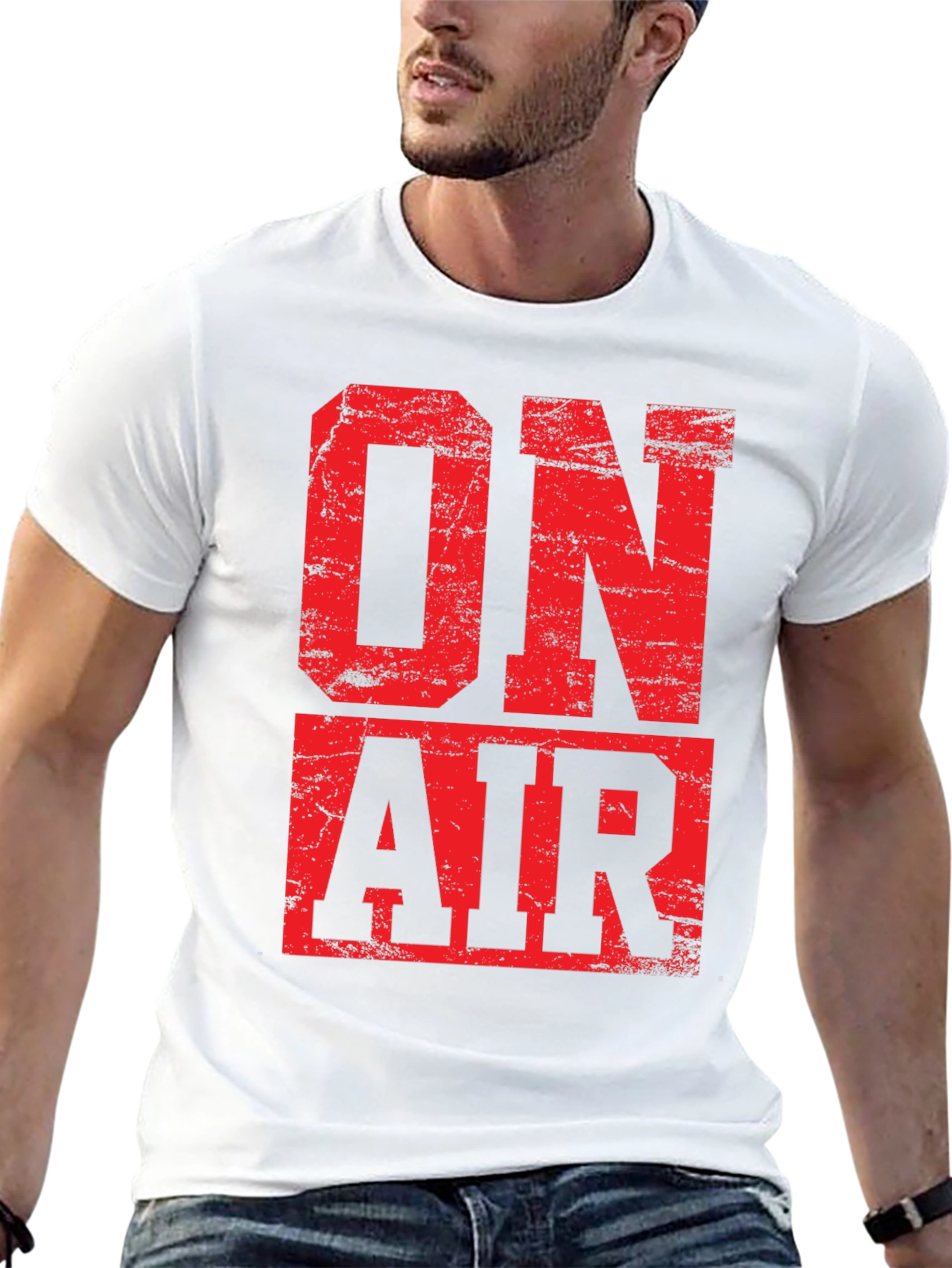 On Air T-Shirt - Bold Red Graphic Tee