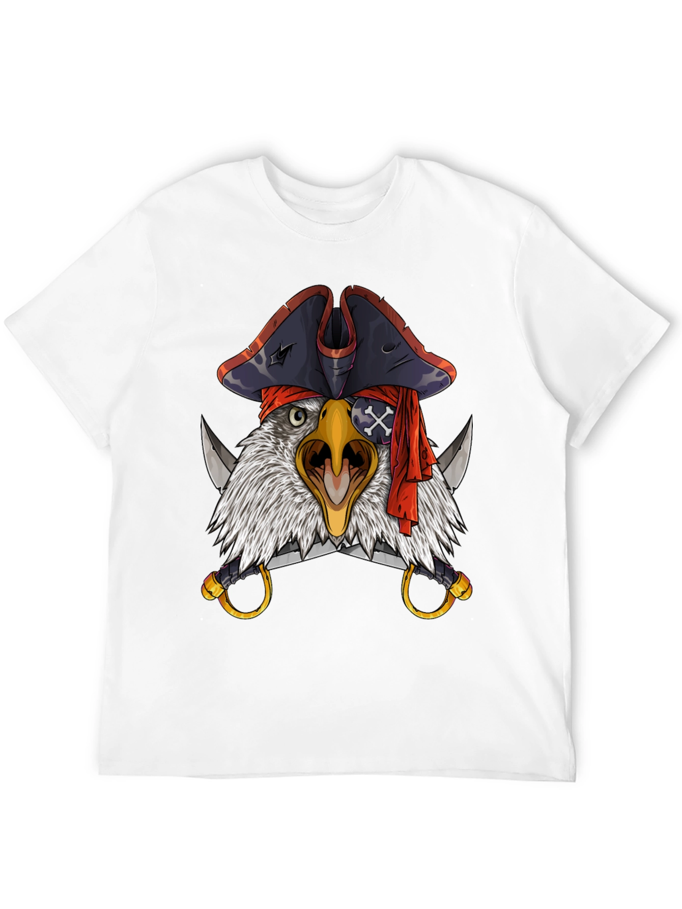 Pirate Eagle T-Shirt - Mens Black Graphic Tee