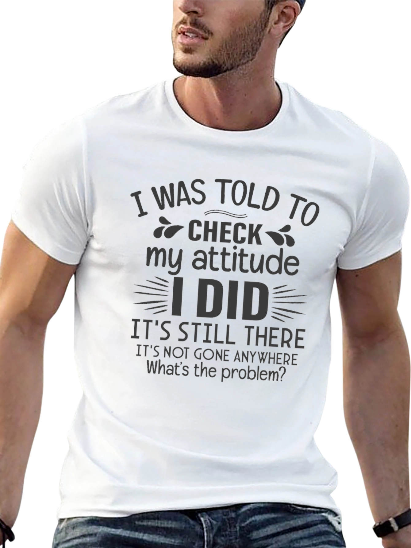 Attitude Check Funny Graphic T-Shirt