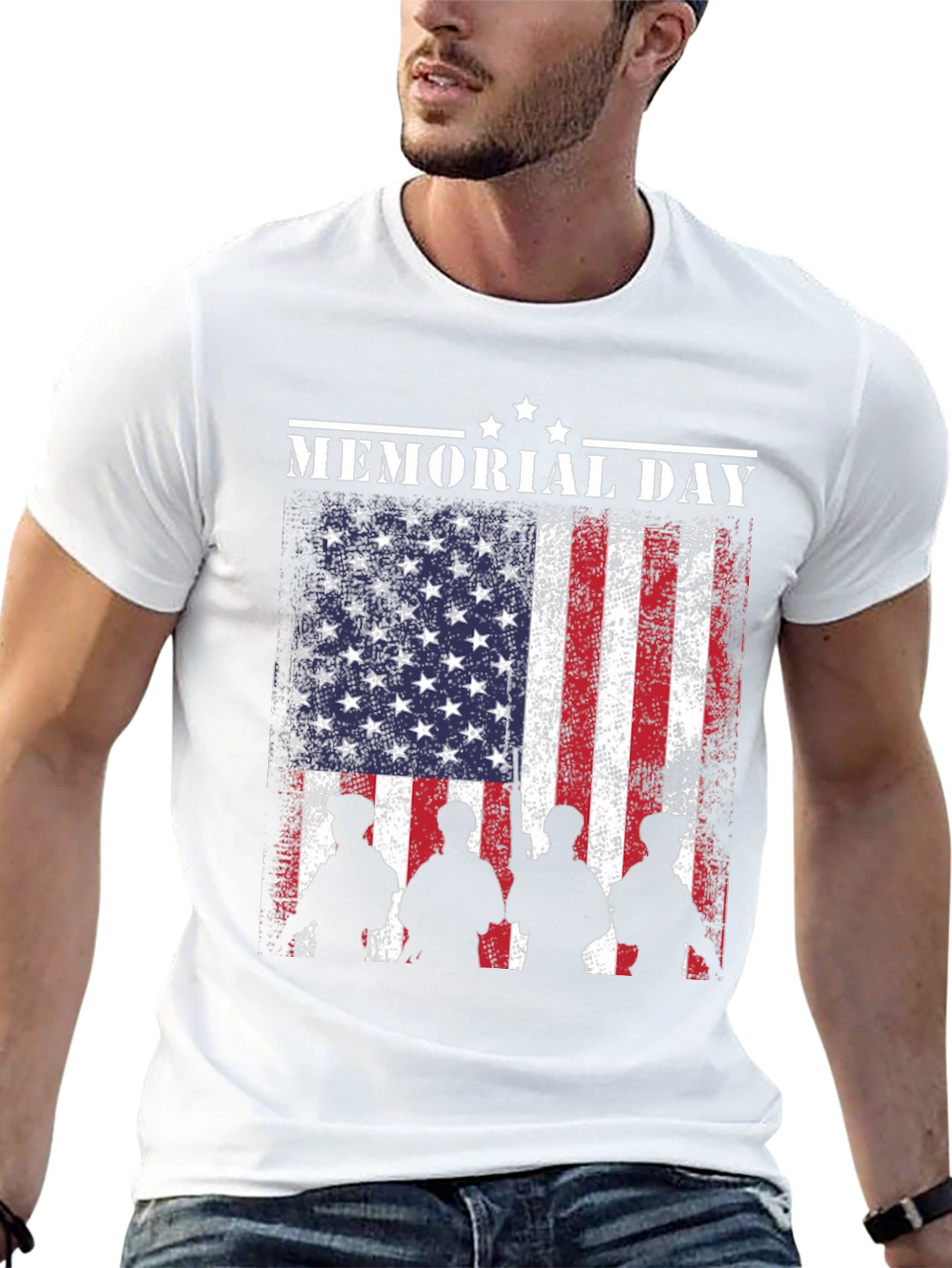 Memorial Day Flag Graphic T-Shirt