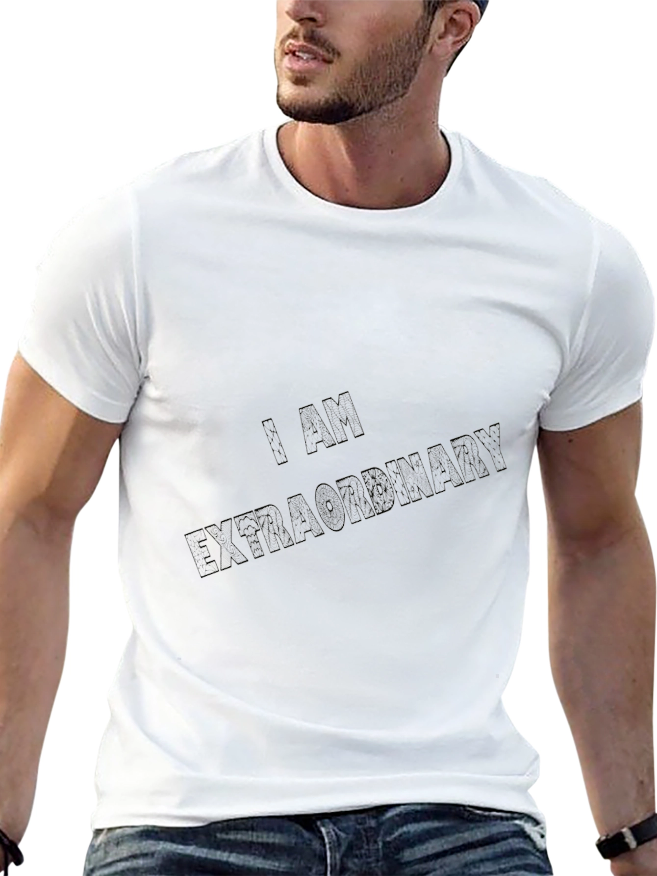 Mens Black I AM EXTRAORDINARY T-Shirt