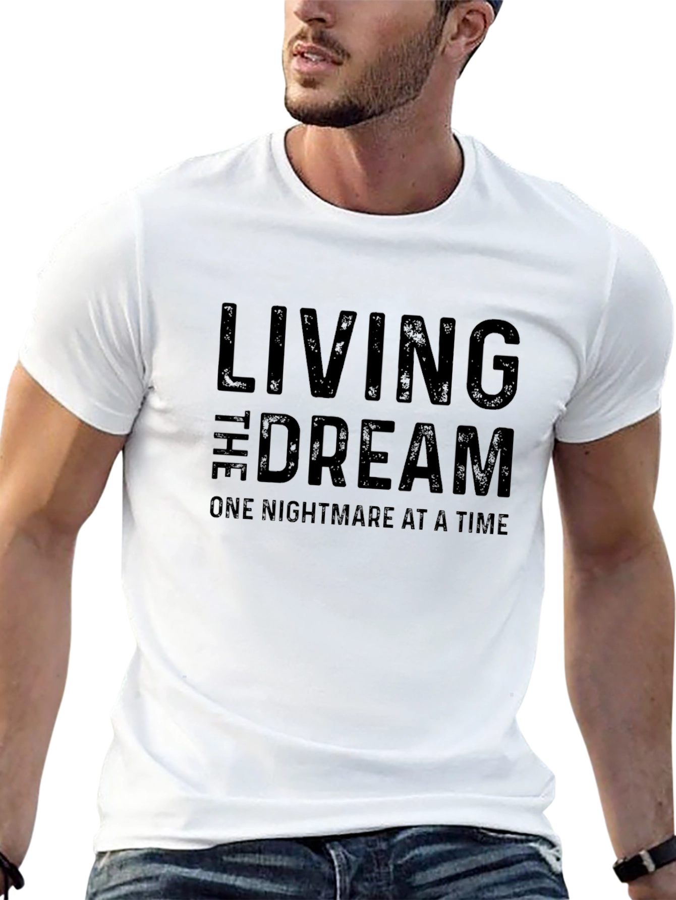 Living the Dream Black Graphic T-Shirt