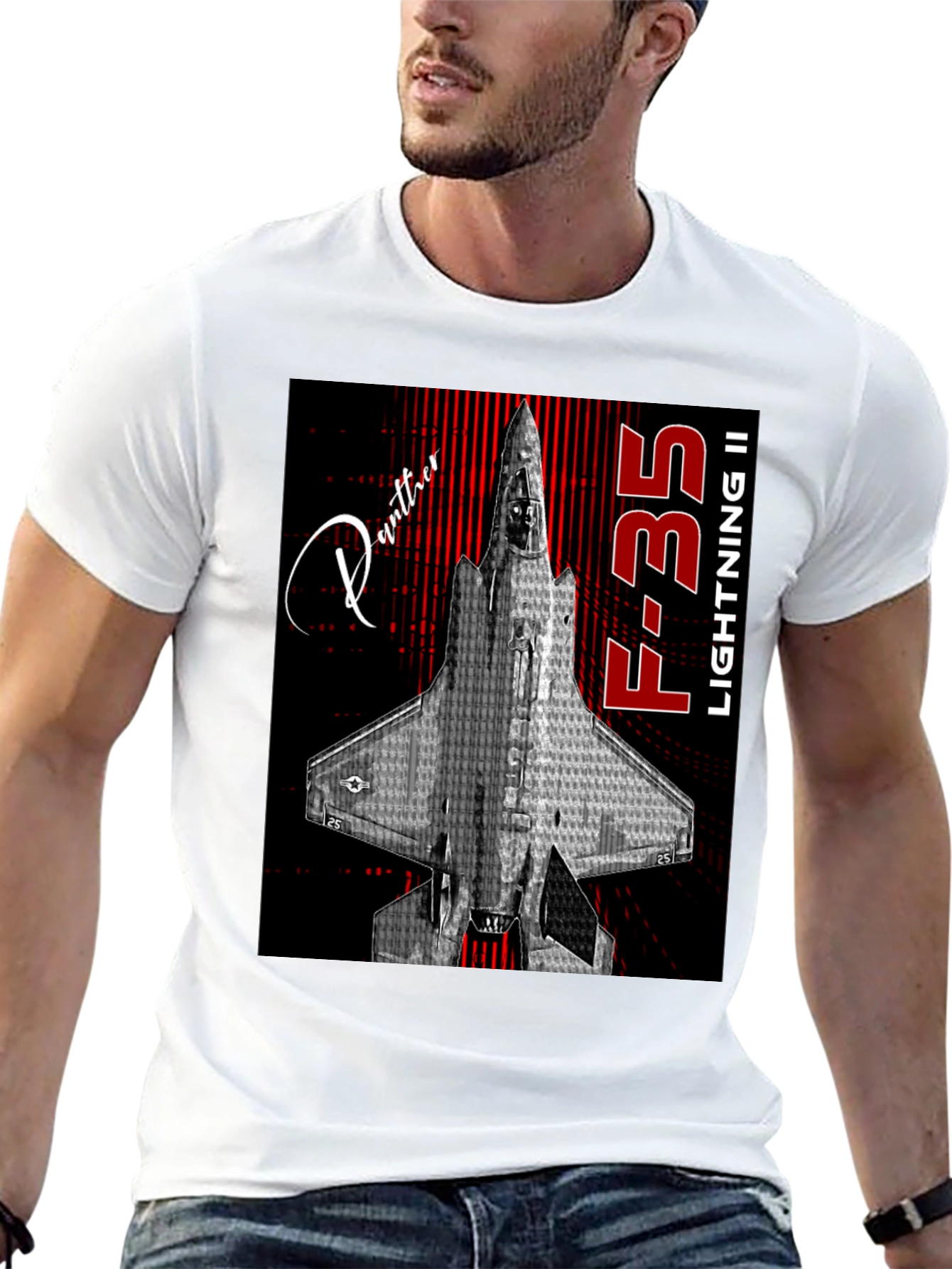 F-35 Lightning II Jet Fighter Graphic T-Shirt