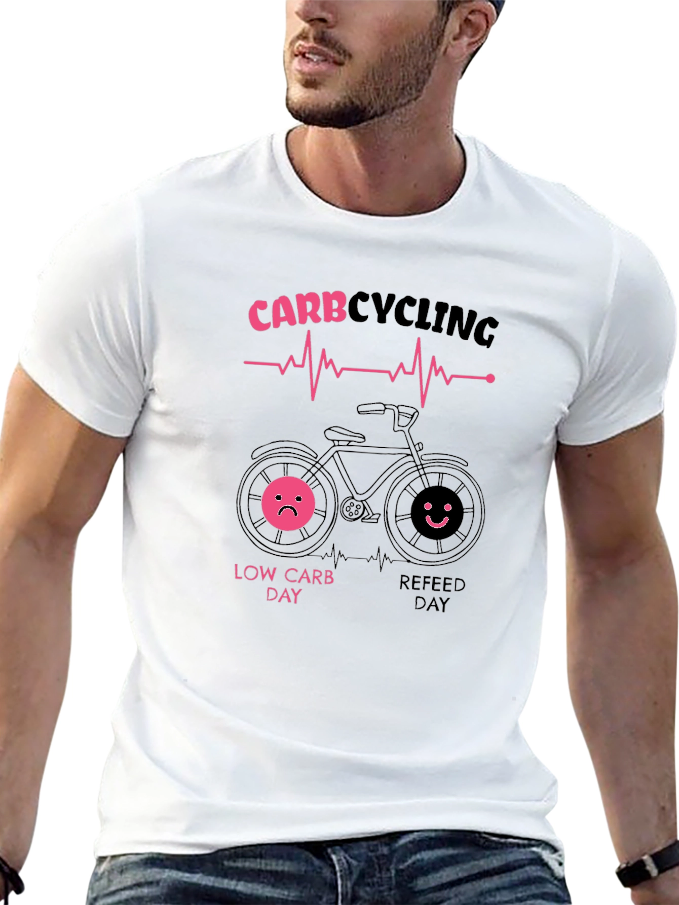Carb Cycling T-Shirt - Fitness Diet Black Tee