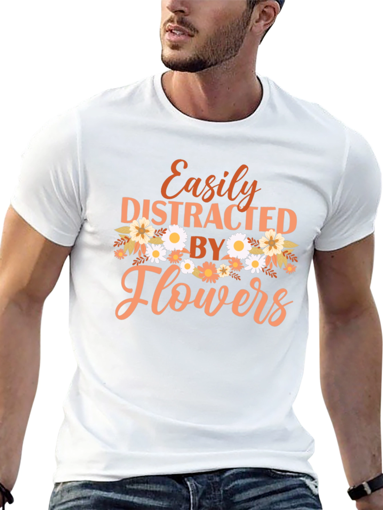 Easily Distracted By Flowers Graphic Tee