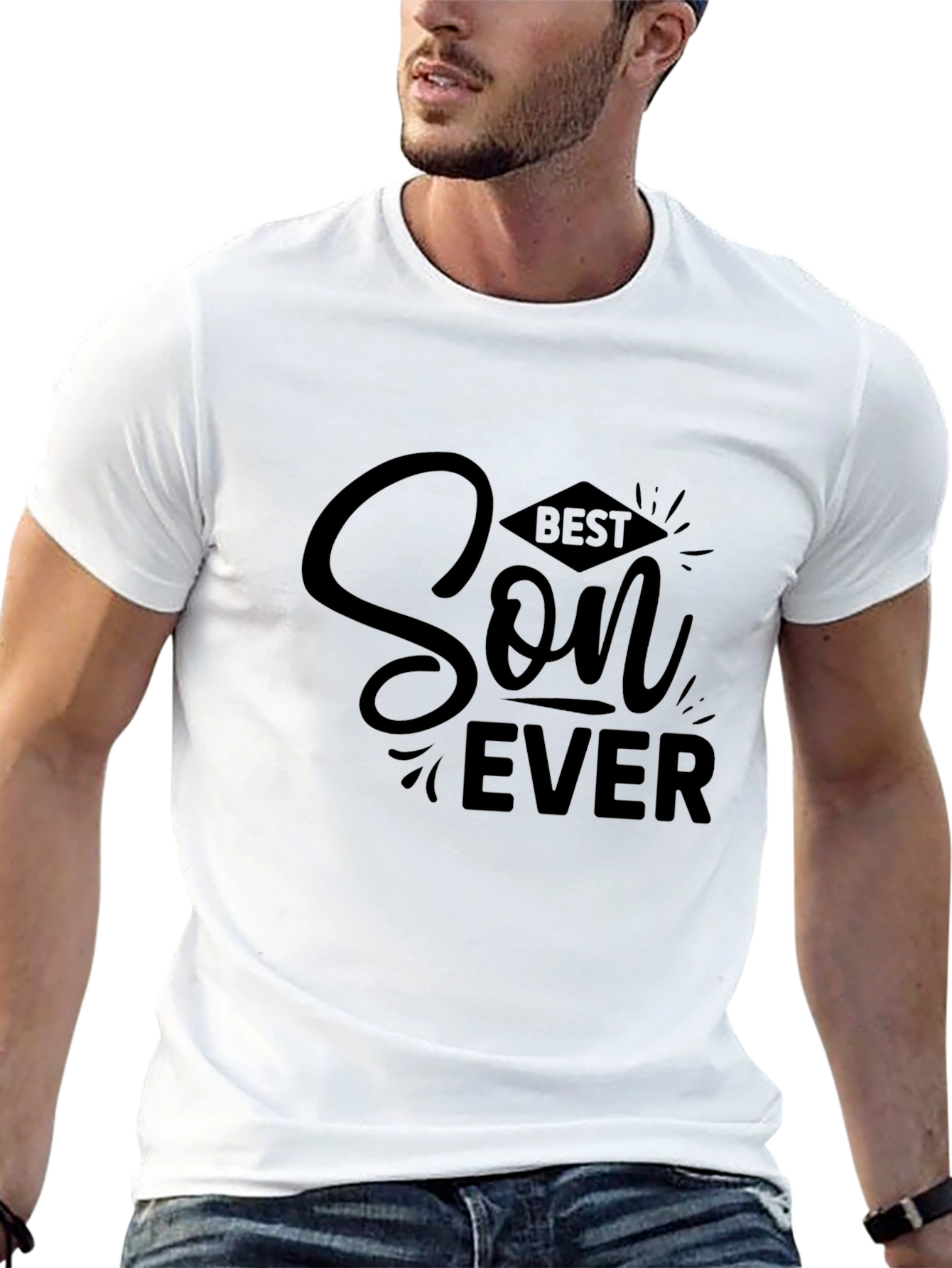 Best Son Ever Black Graphic Tee