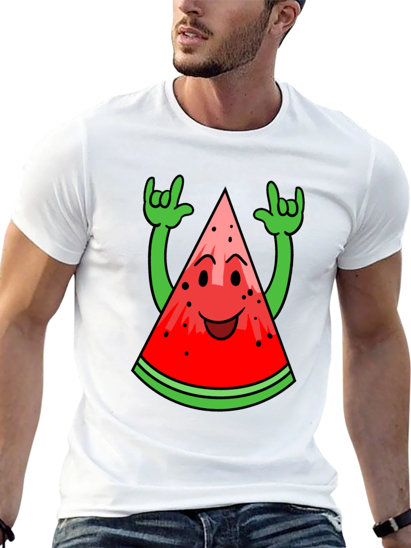 Funny Watermelon Rock On T-Shirt