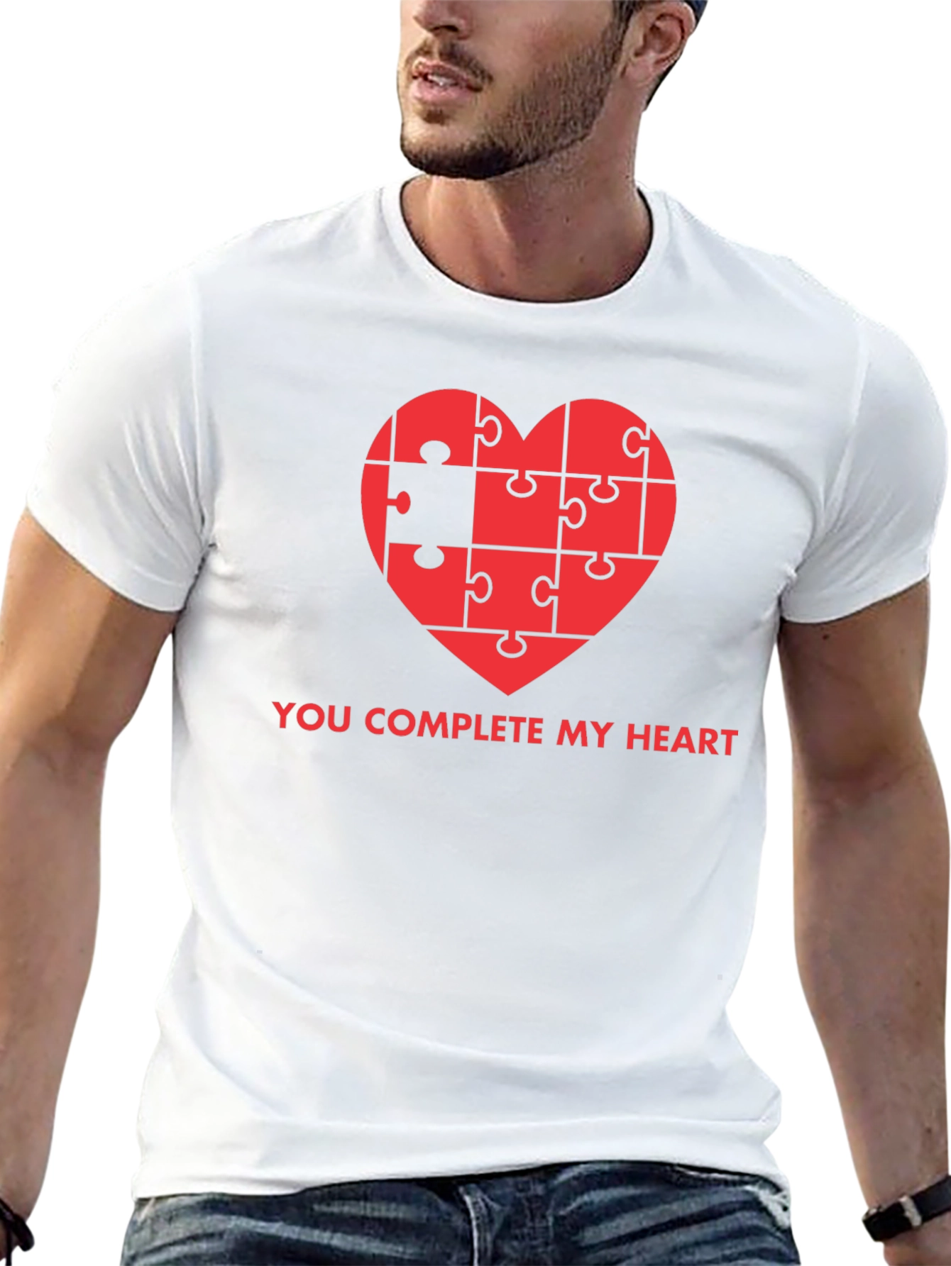 You Complete My Heart Puzzle Piece T-Shirt