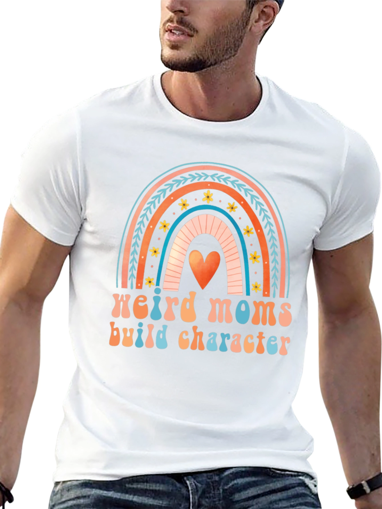 Weird Moms Build Character Graphic Tee