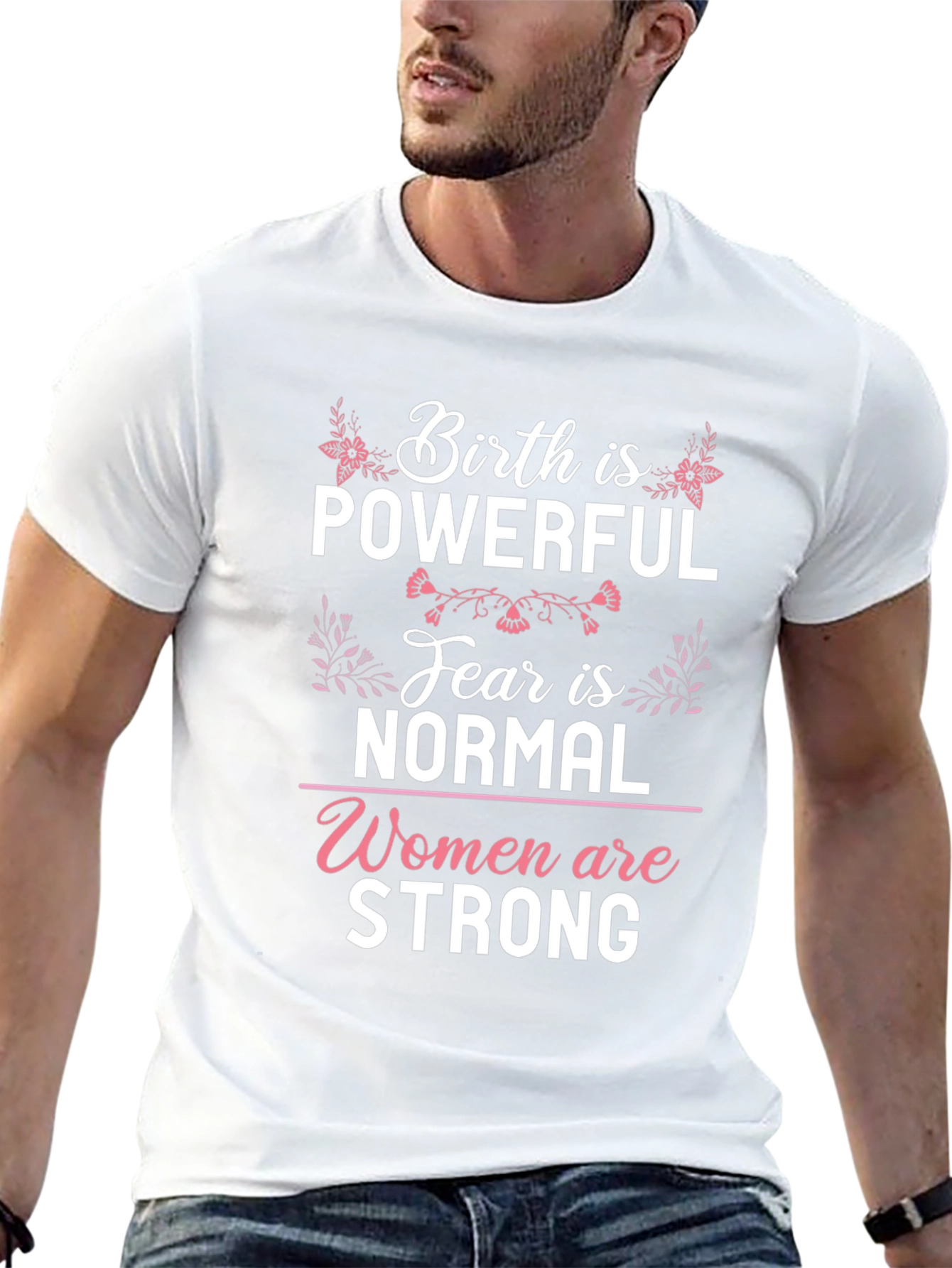 Birth is Powerful Graphic Tee - Womens Empowerment Shirt