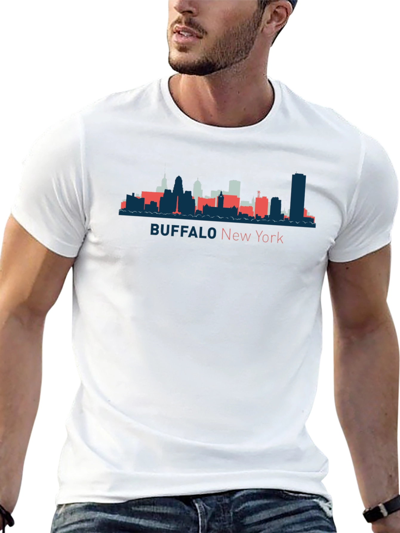 Buffalo New York Skyline Graphic Tee