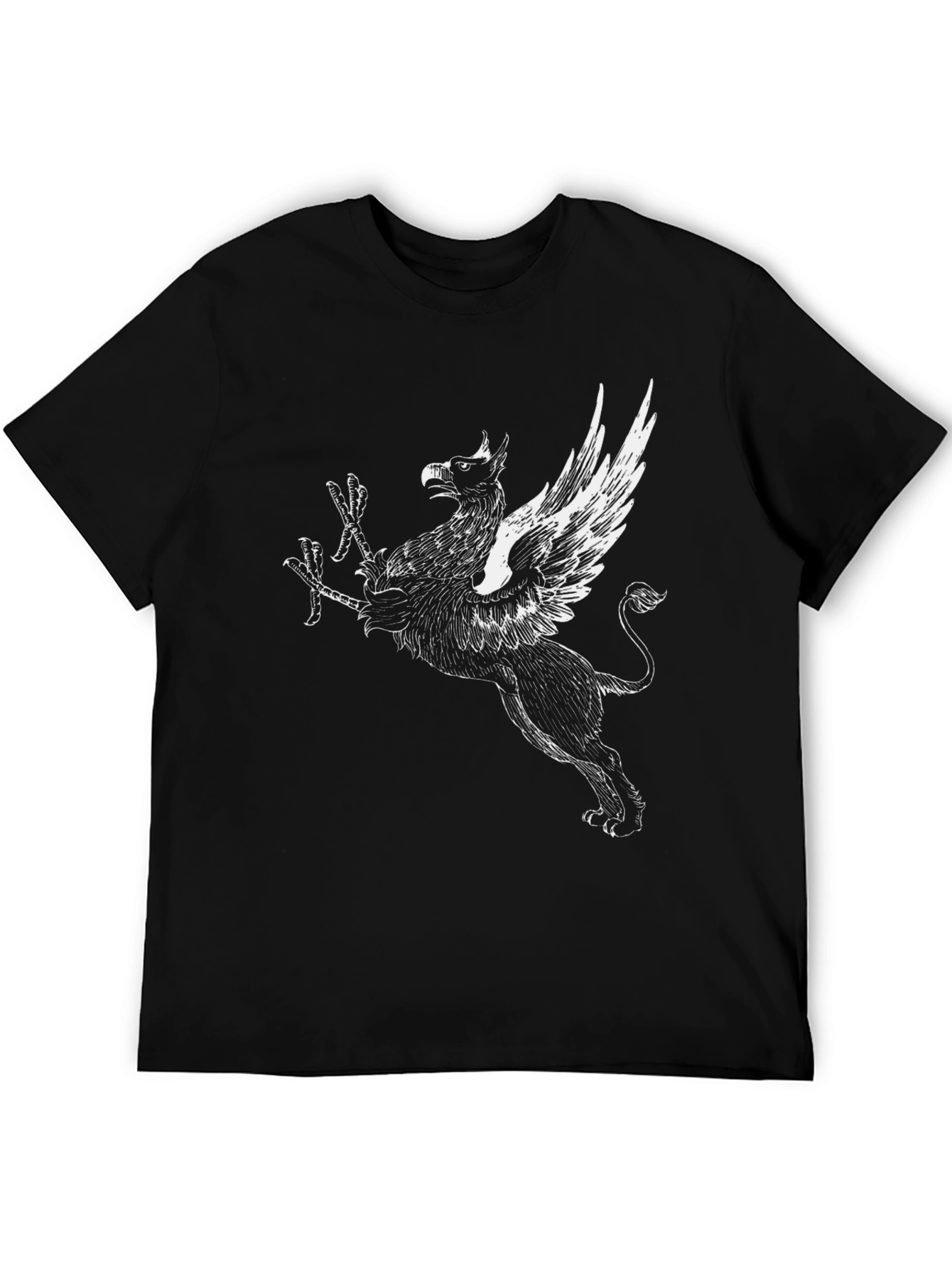 Griffin Graphic Print Black T-Shirt