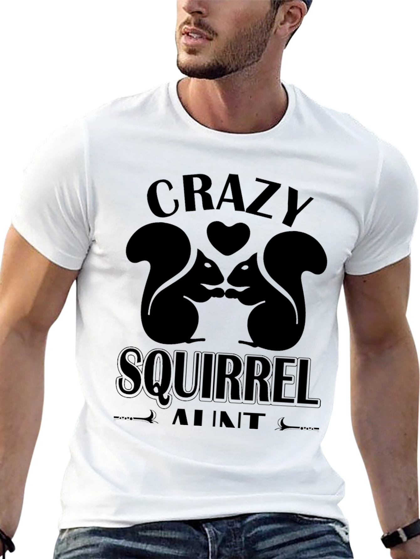 Crazy Squirrel Aunt Graphic T-Shirt