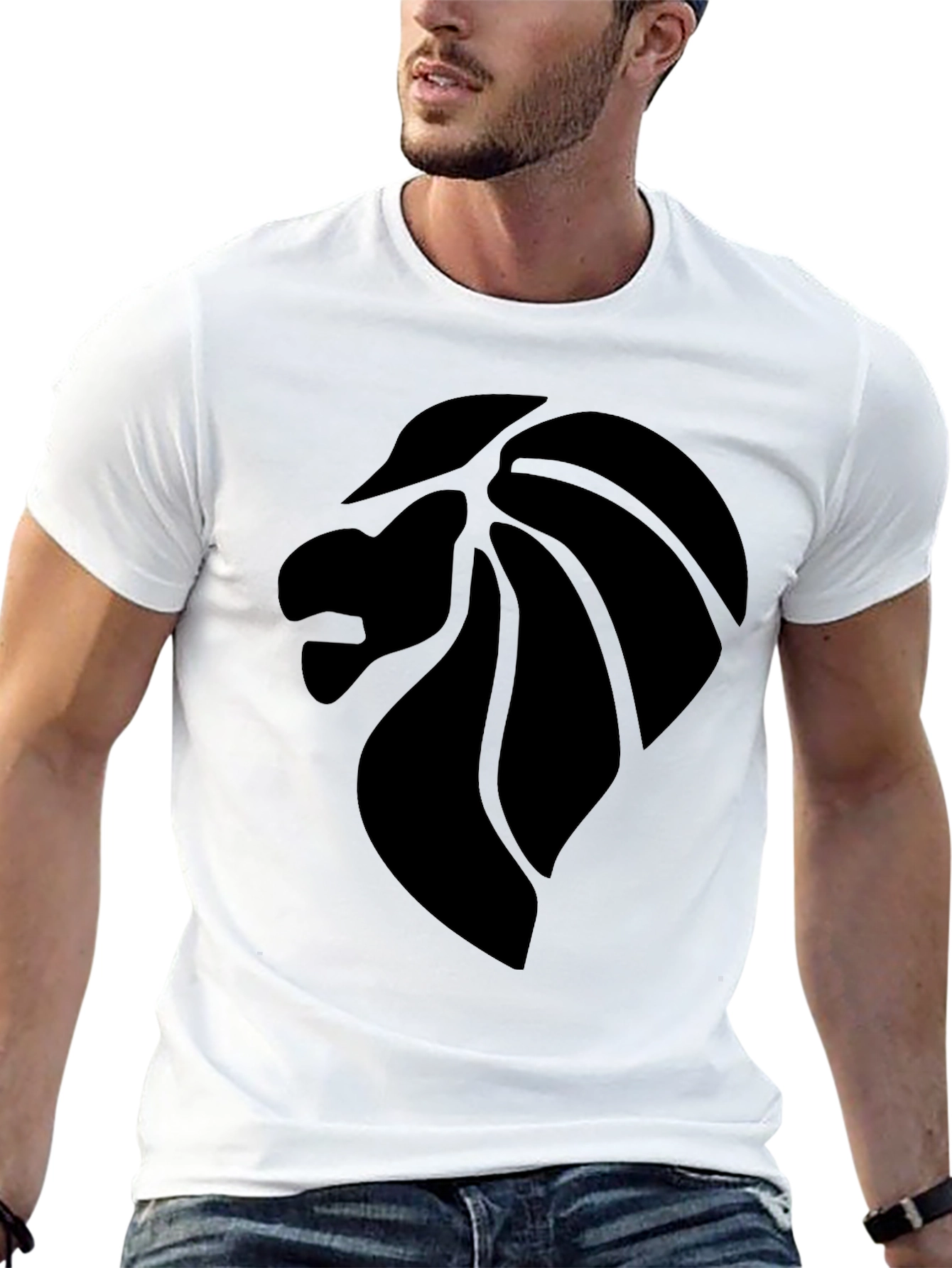Lion Graphic Tee - Bold Black T-Shirt