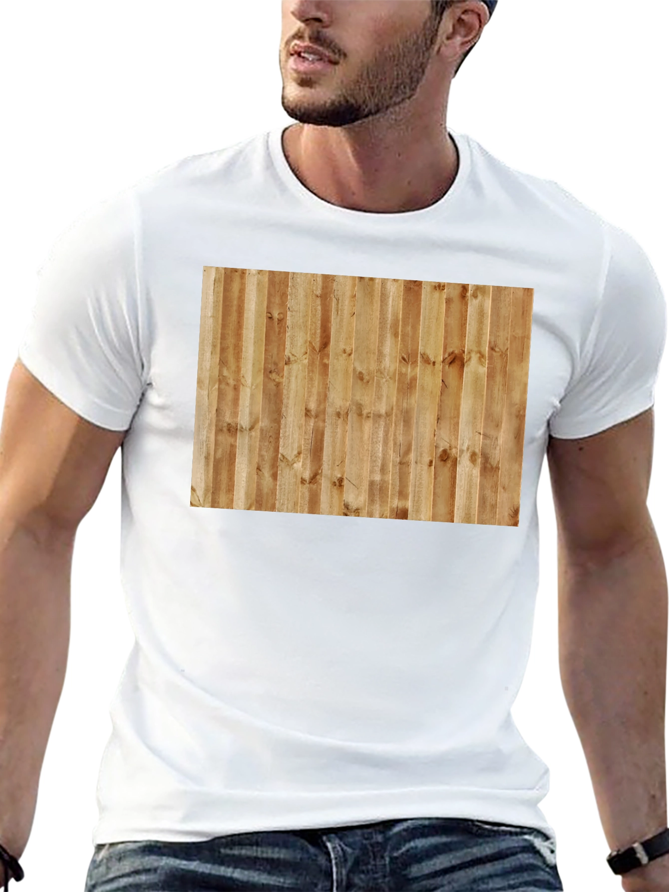 Wood Panel T-Shirt - Natural Texture Tee