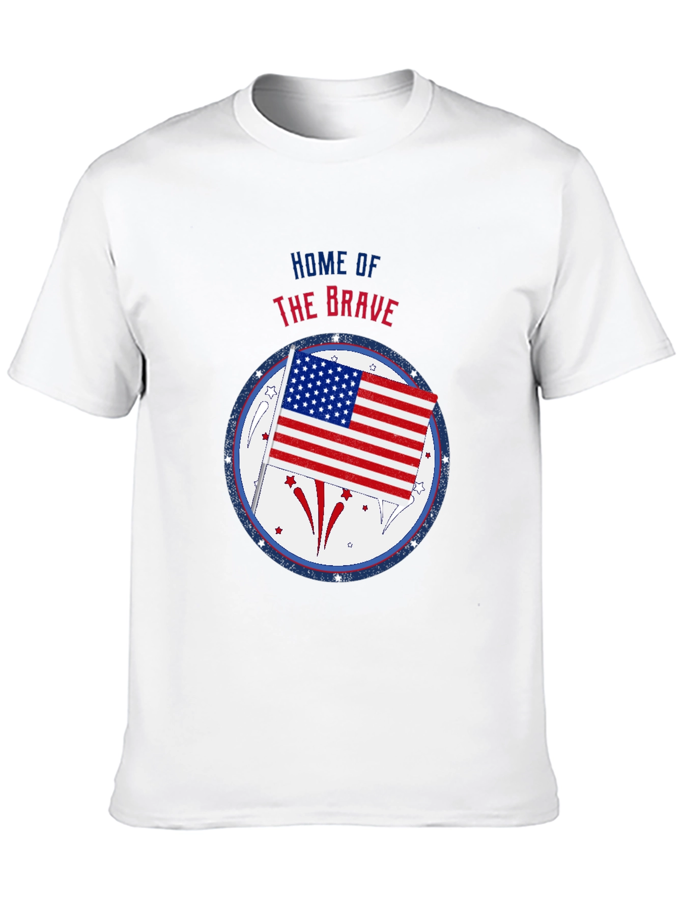 Patriotic Home of the Brave Graphic Tee