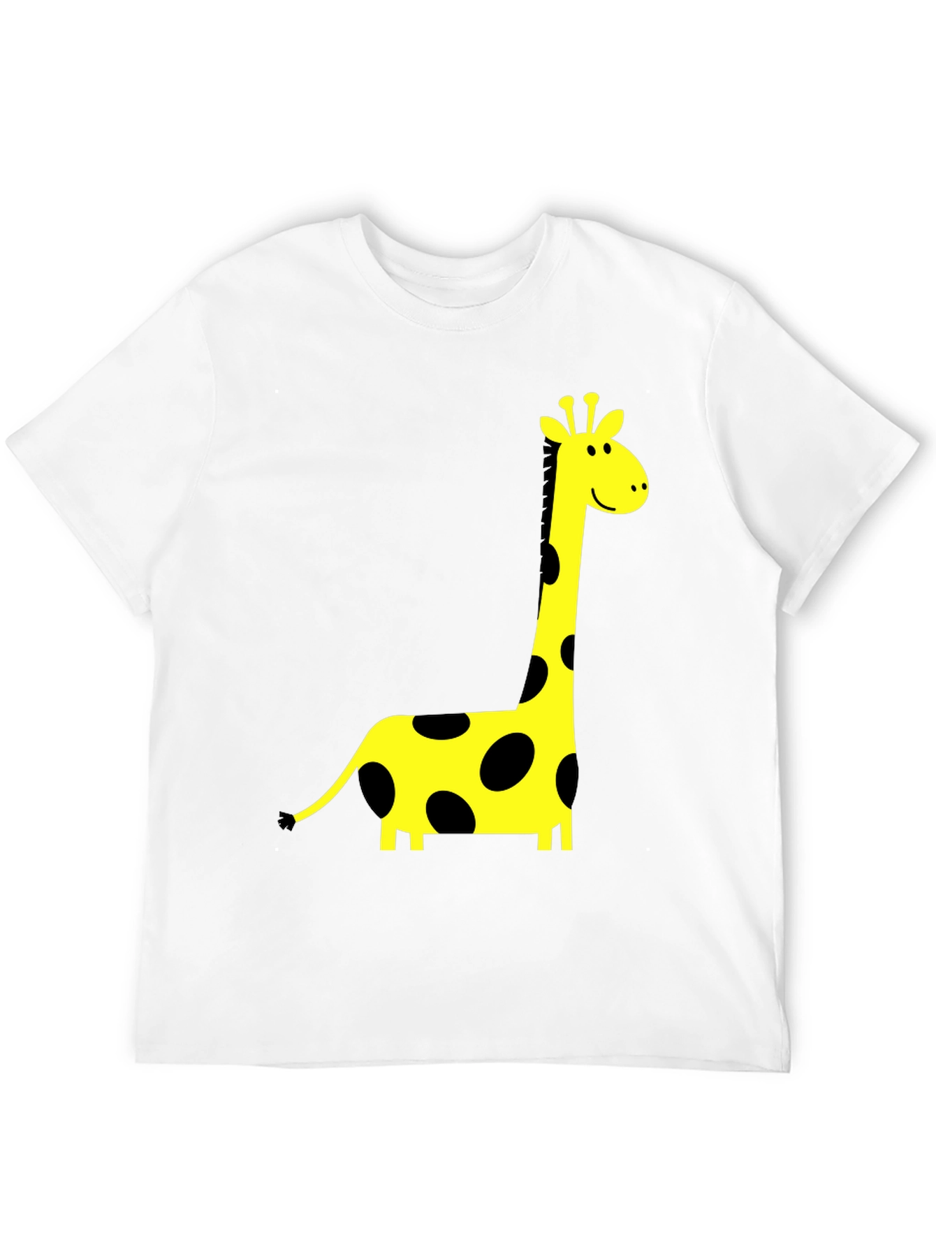 Black T-Shirt with Giraffe Print