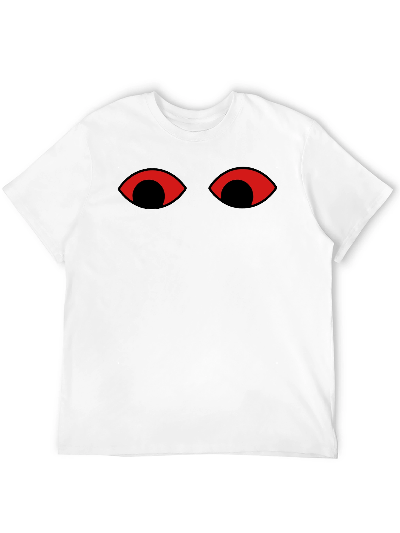 Mysterious Eyes Graphic Tee - Black Cotton T-Shirt