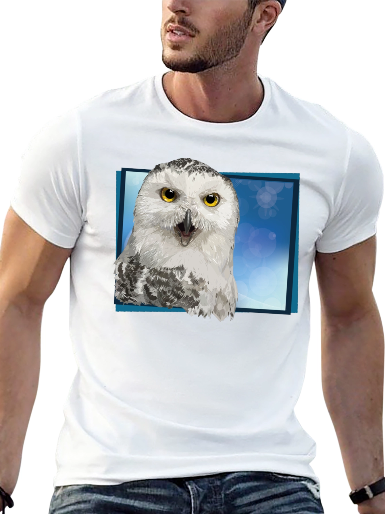 Owl Graphic Tee - Unique Bird Print
