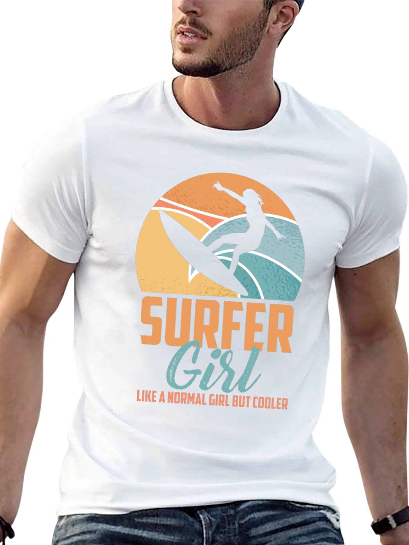 Surfer Girl Graphic Tee - Cool Beach Vibes