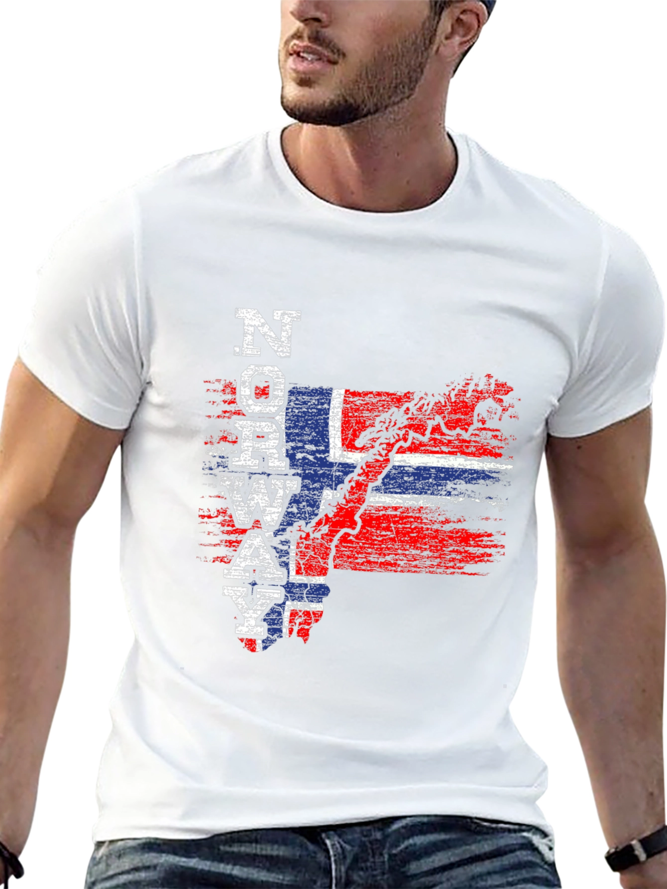 Norway Flag T-Shirt Patriotic Map Tee
