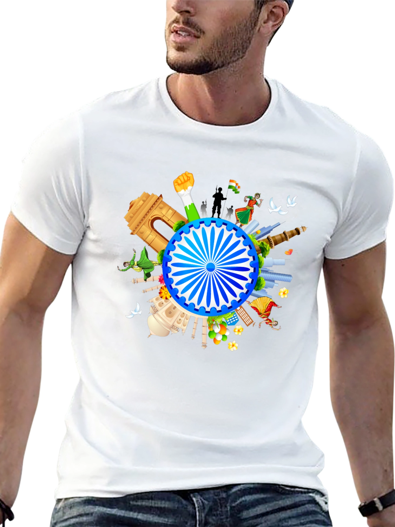 India Pride Black Graphic Tee