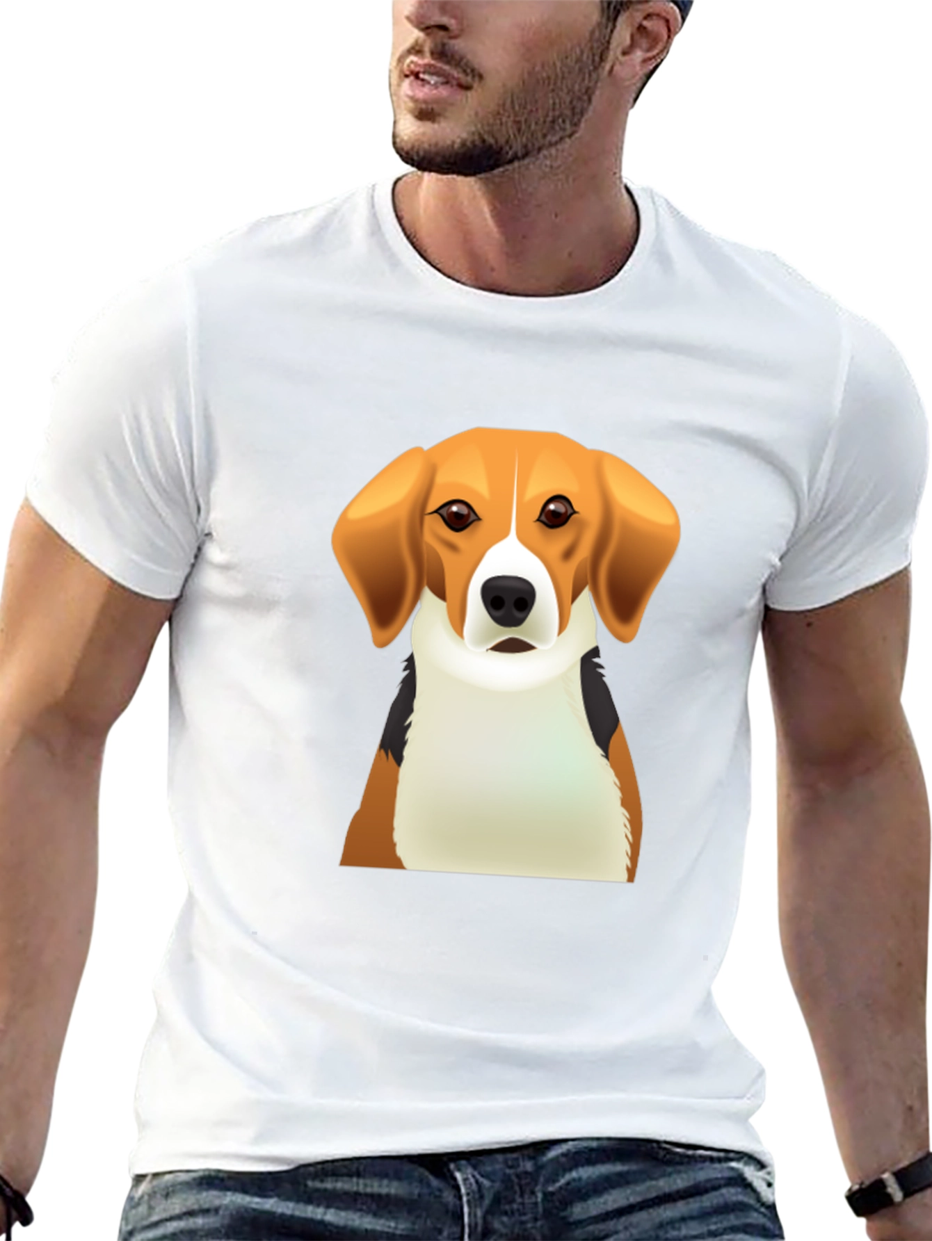 Dog Graphic Tee - Beagle Cartoon T-Shirt