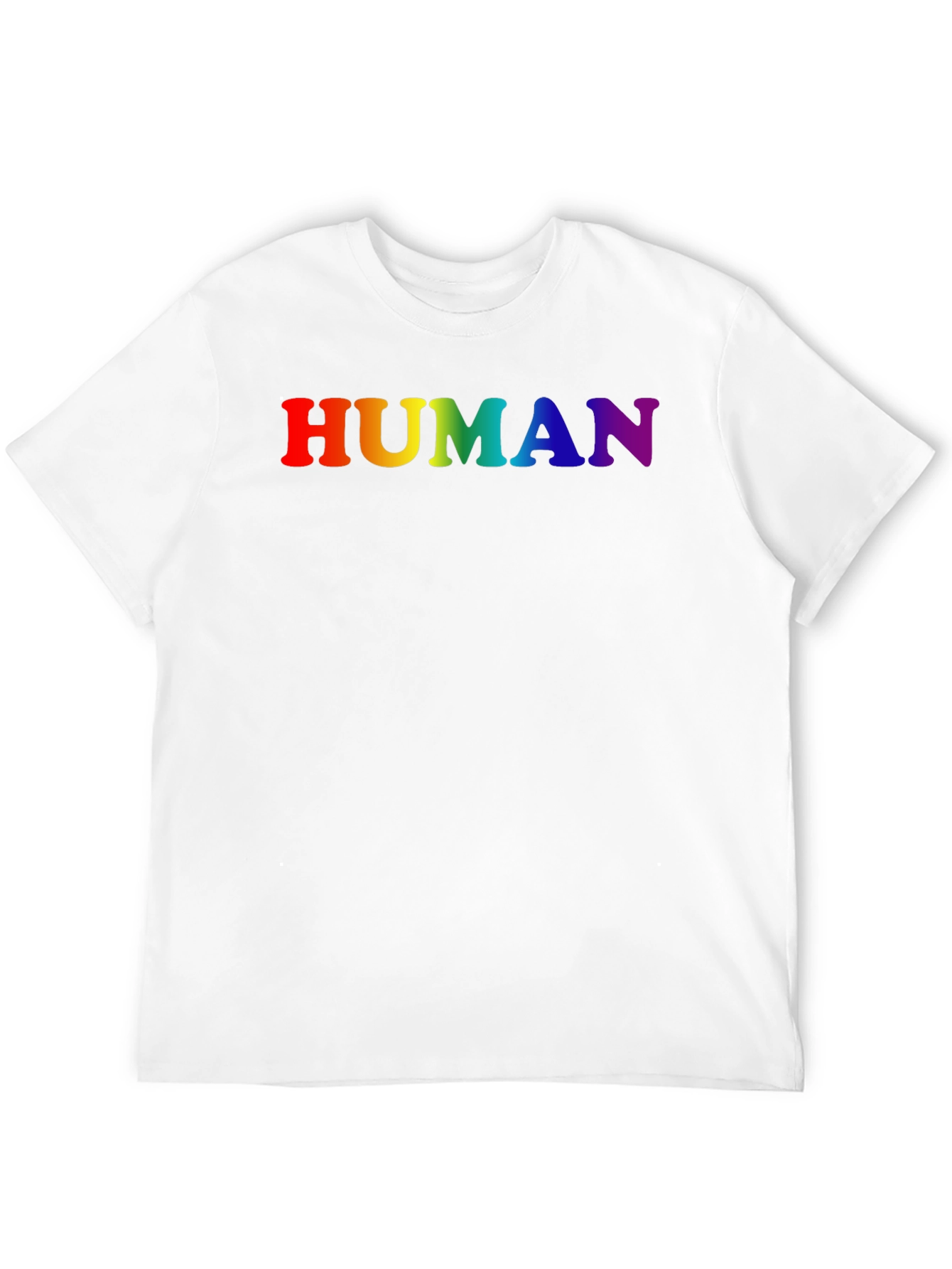 Rainbow HUMAN Graphic Black T-Shirt