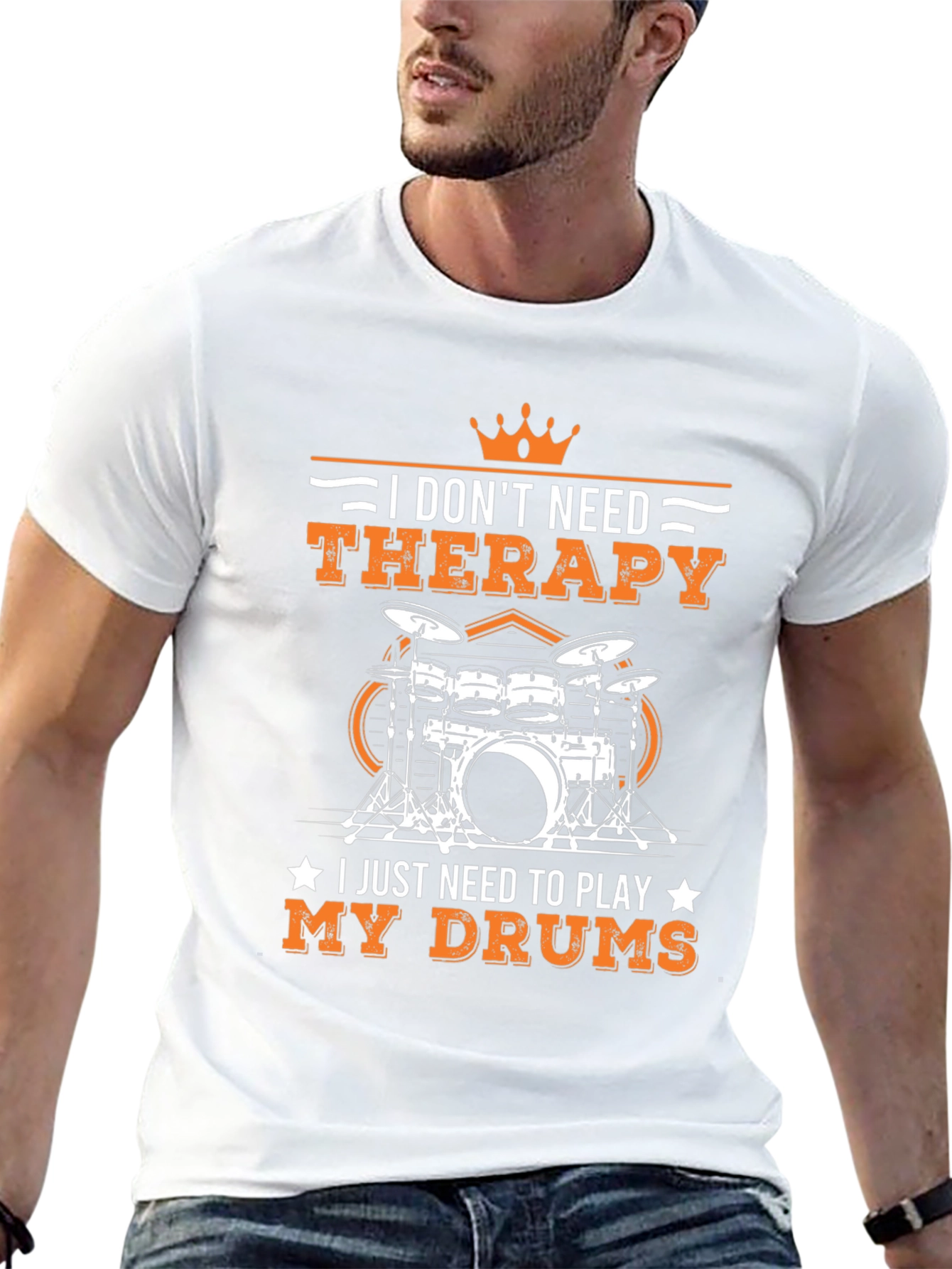 Drummer Therapy T-Shirt - Music Lover Tee