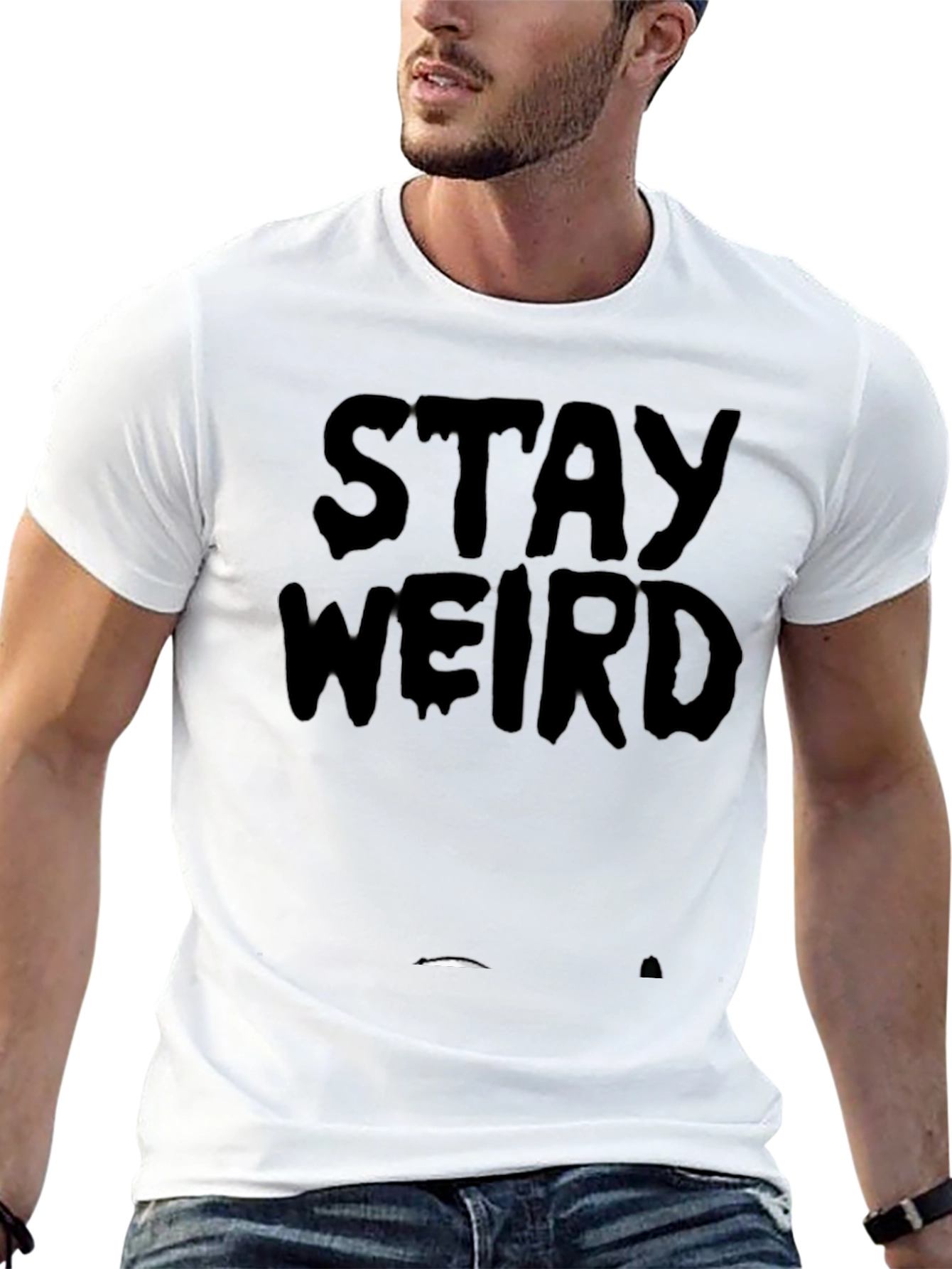 Stay Weird Black Graphic Tee