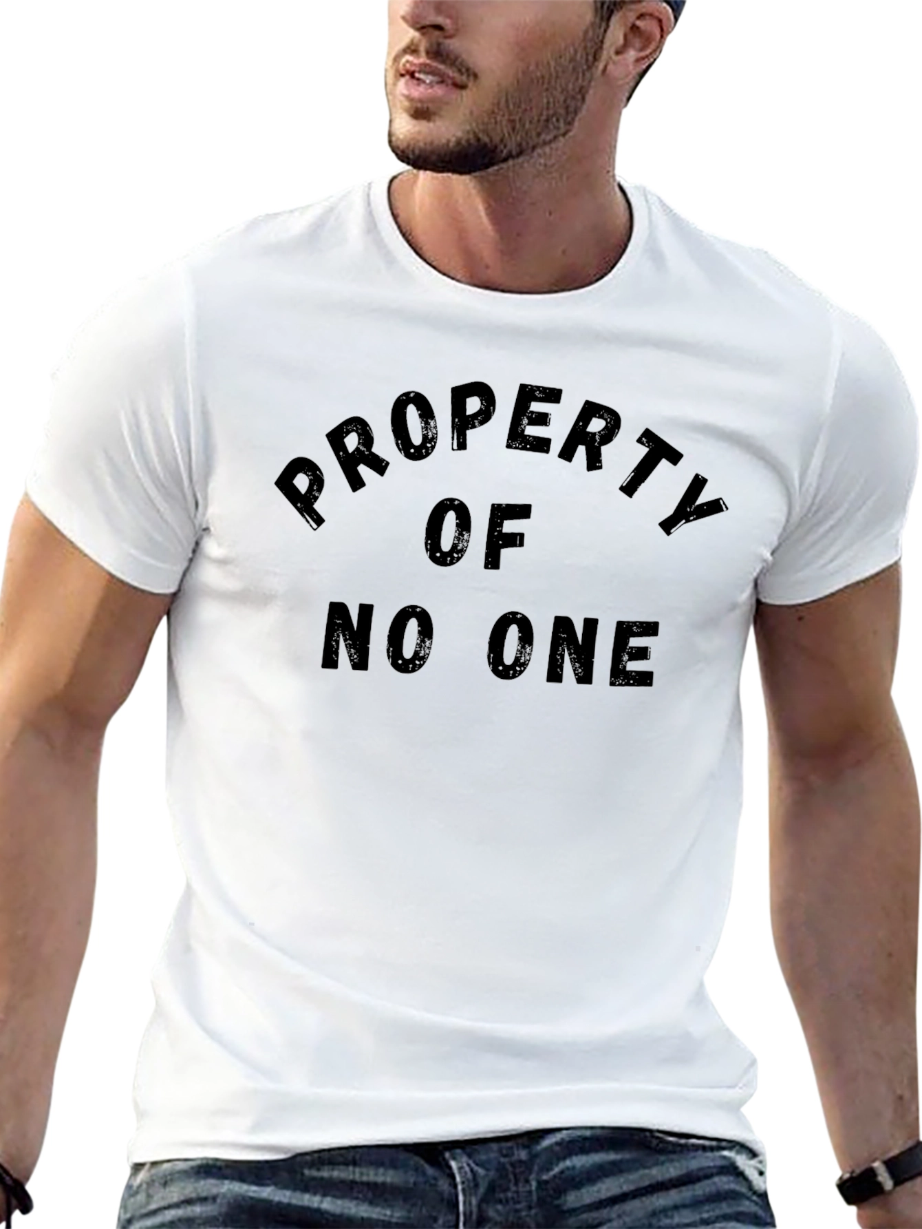 Property of No One Black Graphic Tee Shirt