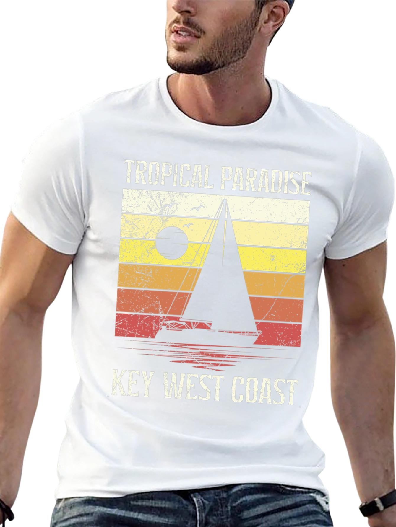 Tropical Paradise Key West Coast T-Shirt